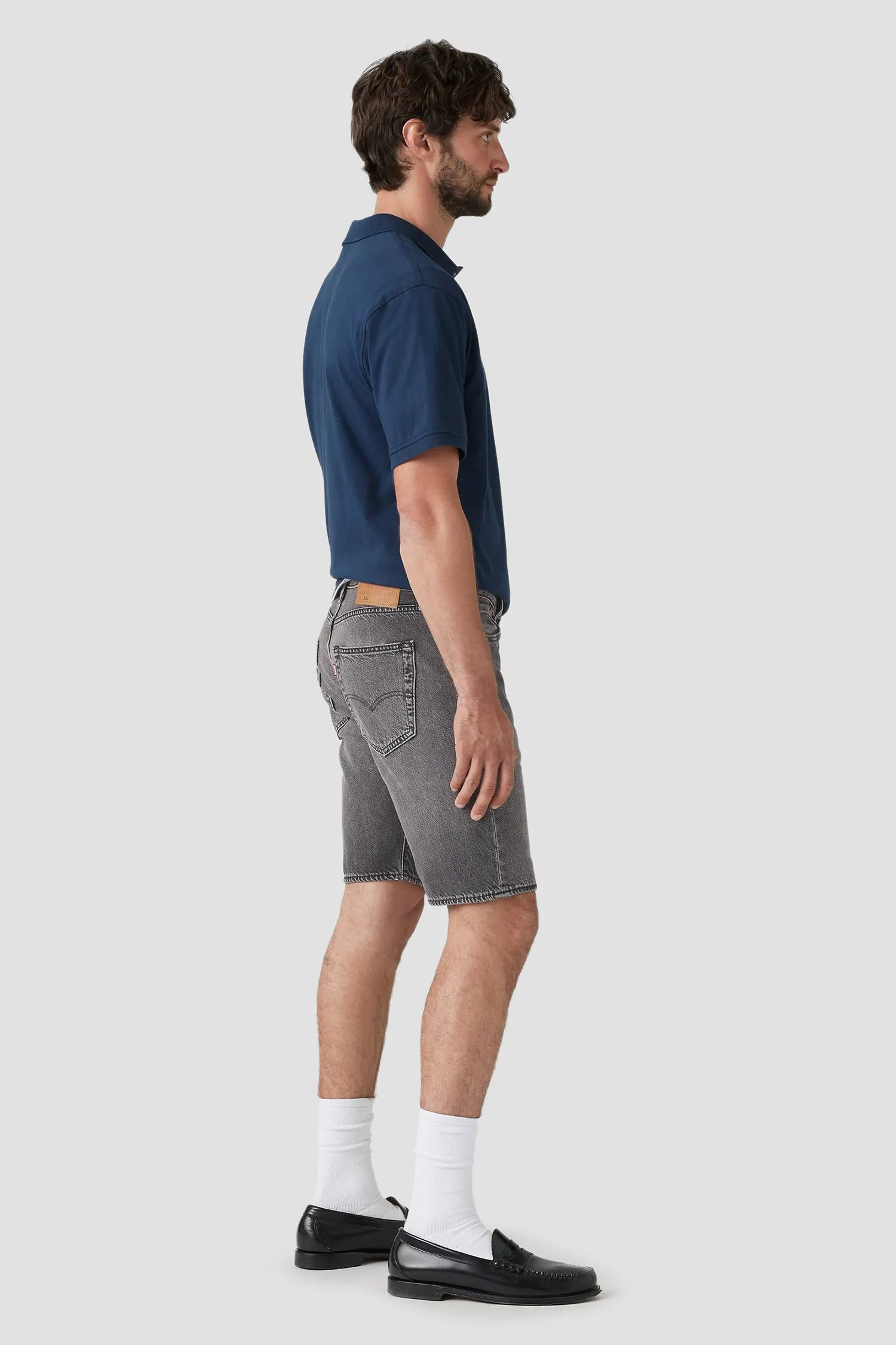 Мужские серые джинсовые шорты  501® 3