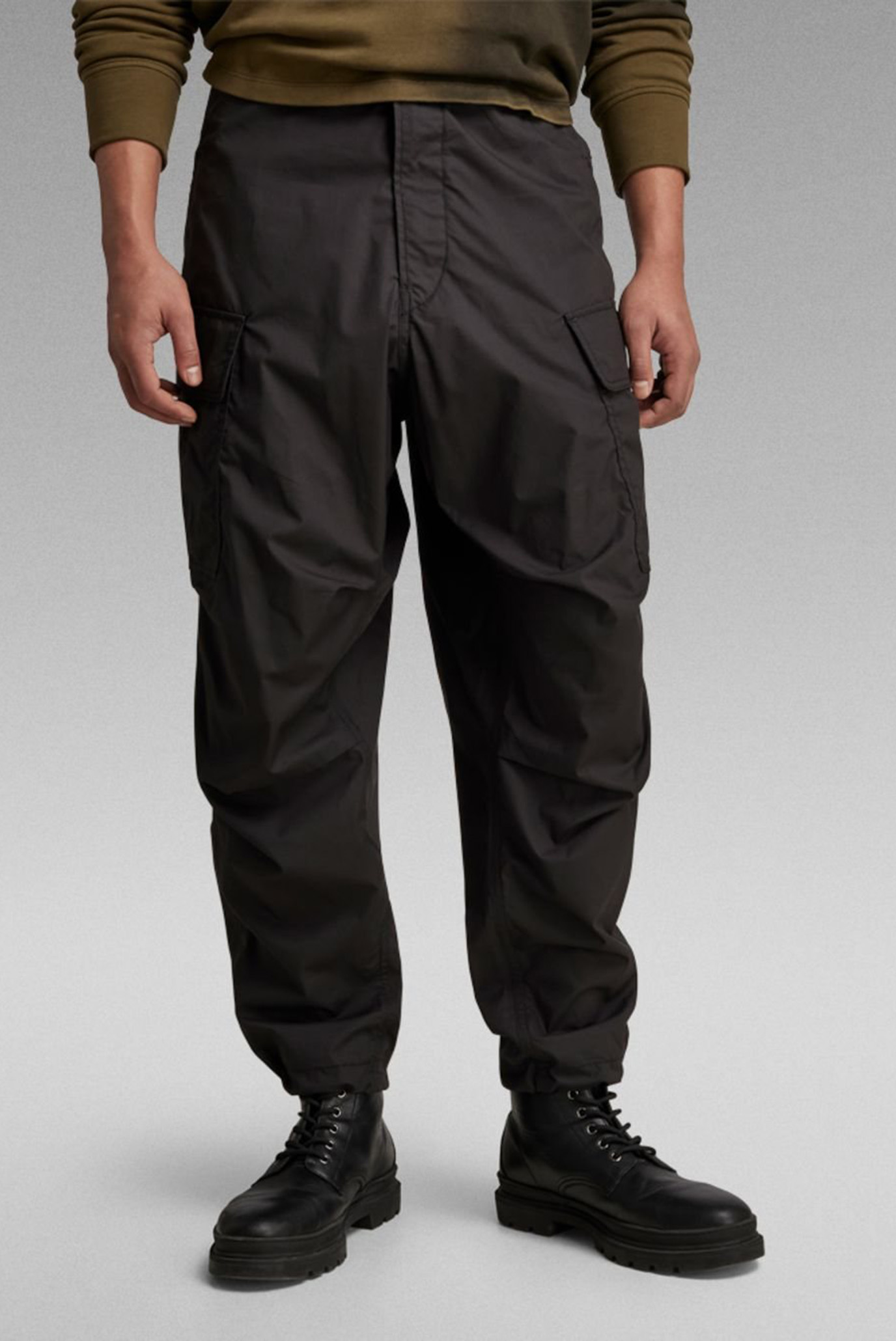 Мужские черные карго Balloon Cargo Relaxed Tapered 1