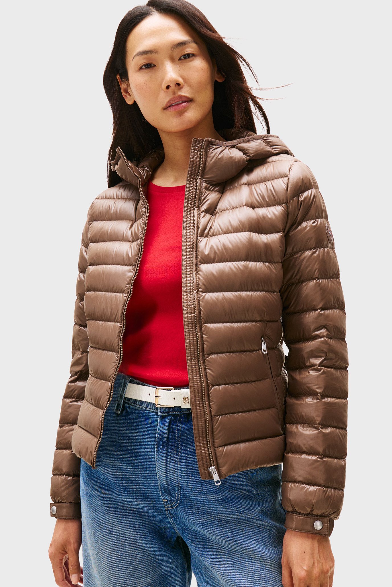Женская коричневая куртка UL DOWN REG Коричневый L Tommy Hilfiger WW0WW46788 Женская коричневая куртка UL DOWN REG Коричневый L Tommy Hilfiger WW0WW46788