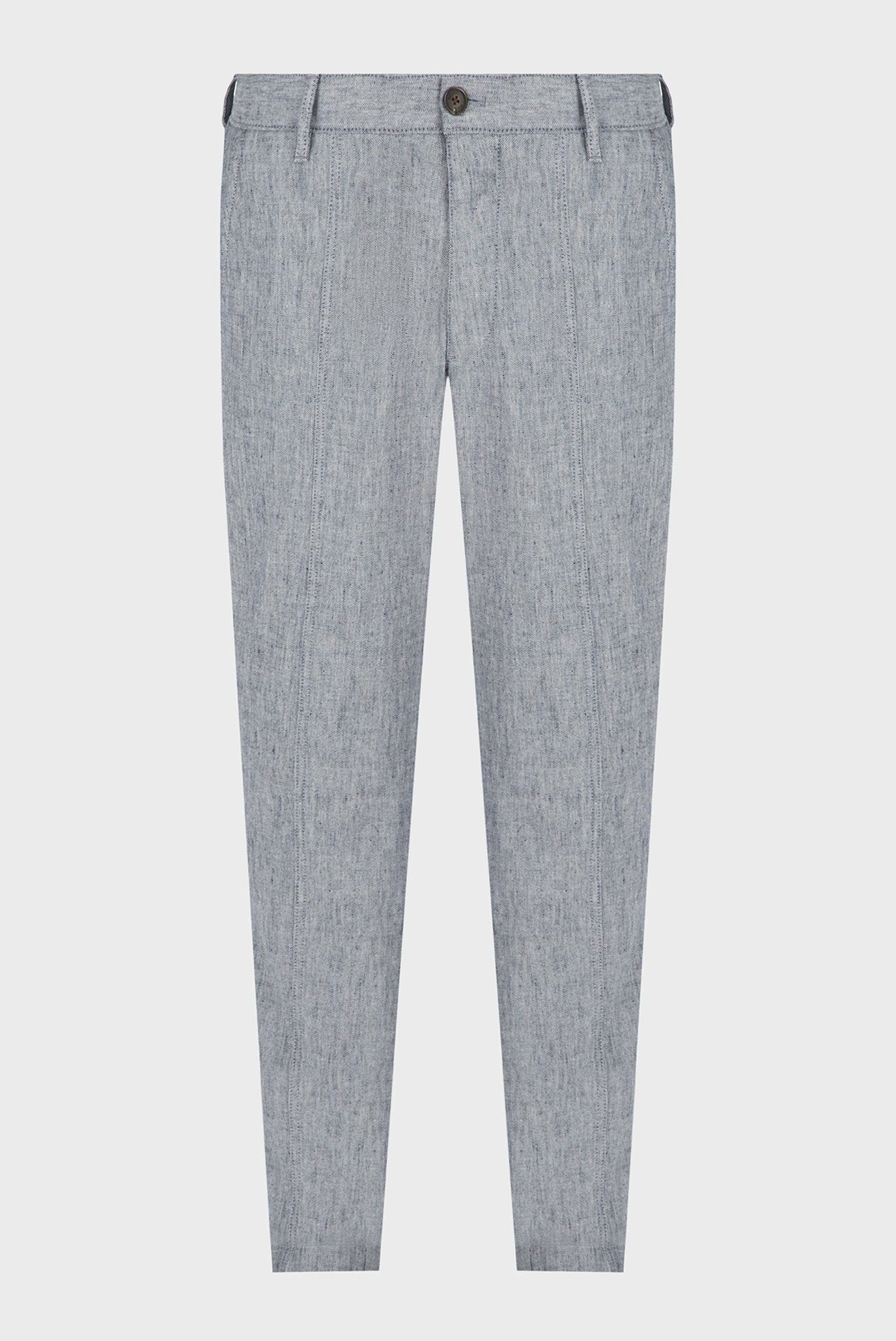 Мужские синие шерстяные брюки LINEN FLAT FELLED PANT 1