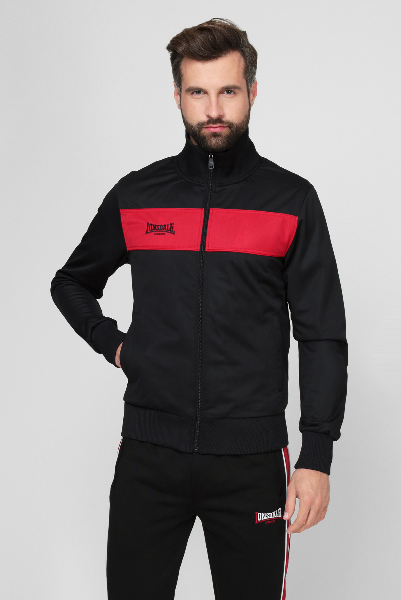 Мужская черная спортивная кофта Черный S Lonsdale 111302 Мужская черная спортивная кофта Черный S Lonsdale 111302