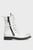 Женские белые кожаные ботинки EVY
