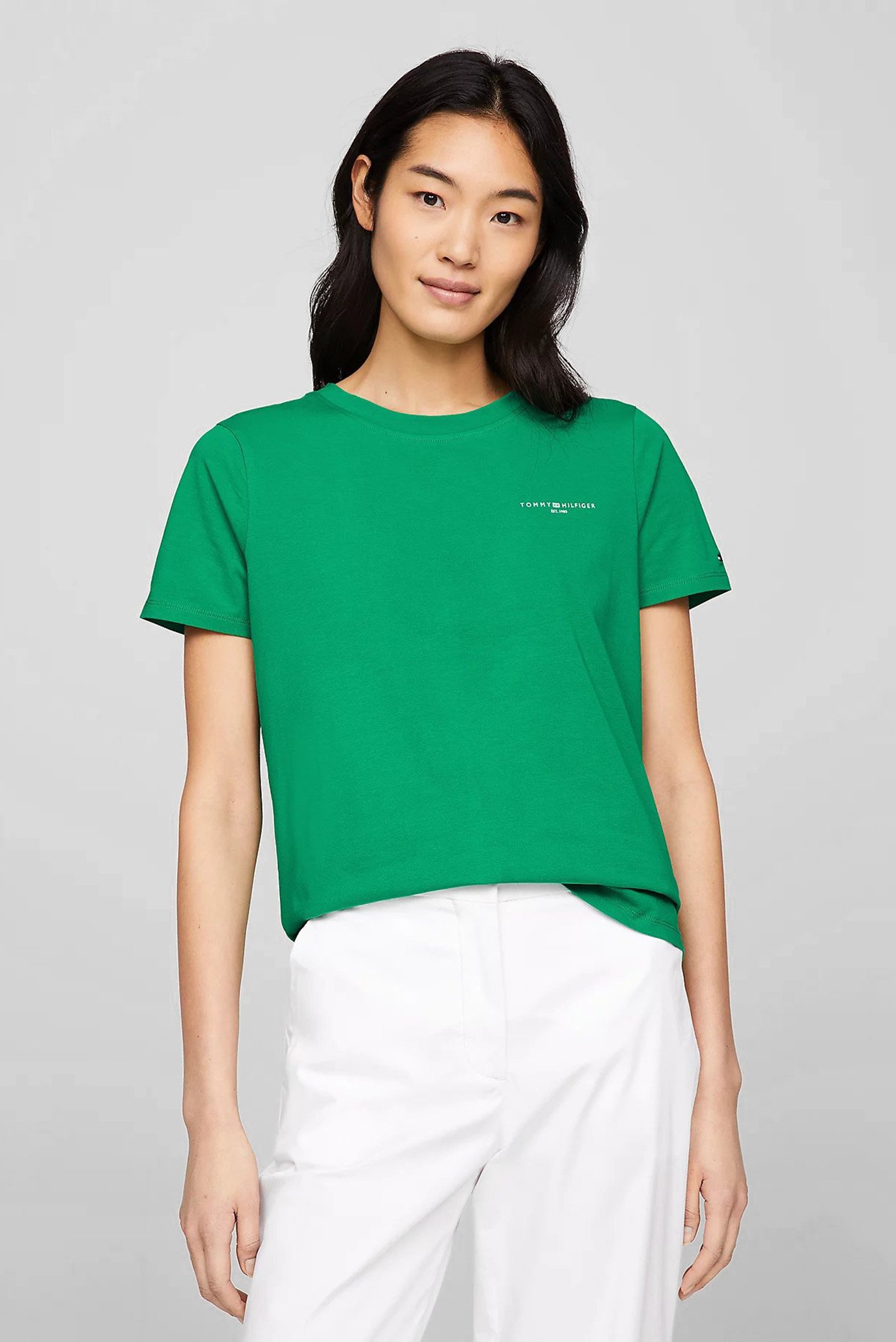 Жіноча зелена футболка 1985 REG MINI CORP LOGO 1