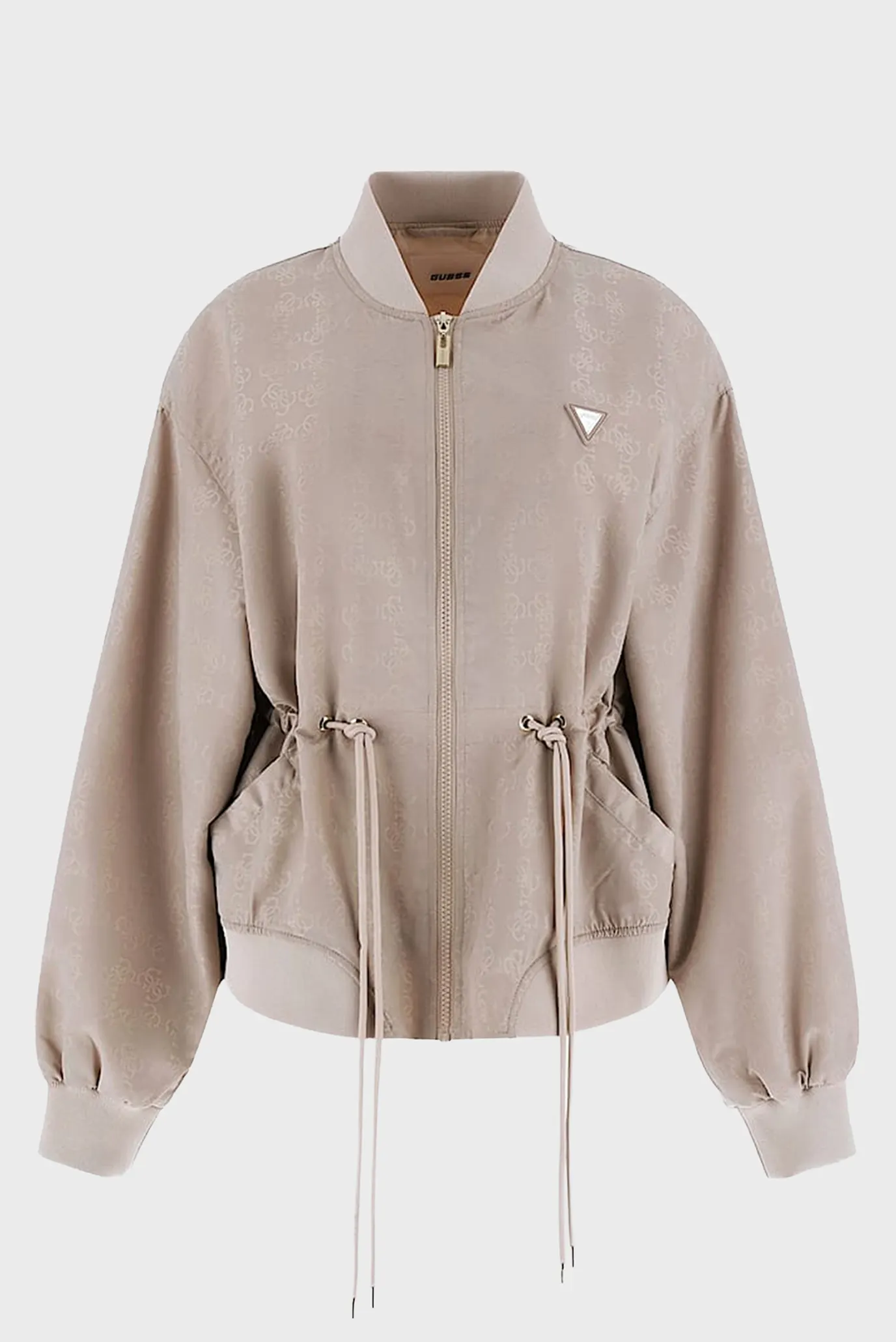 Жіночий бежевий бомбер з візерунком 5