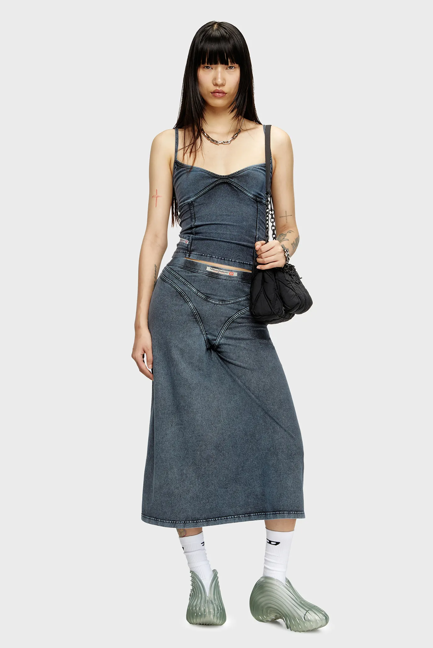 Женские серые слипоны Diesel х MELISSA QUANTUM 7