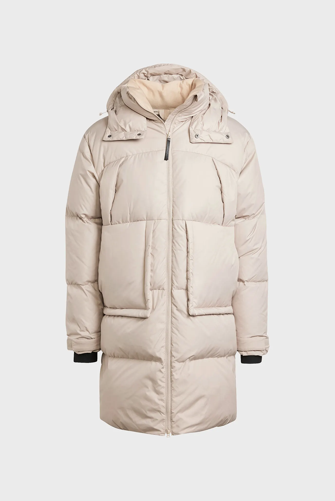 Чоловічий бежевий пуховик Big Baffle 6