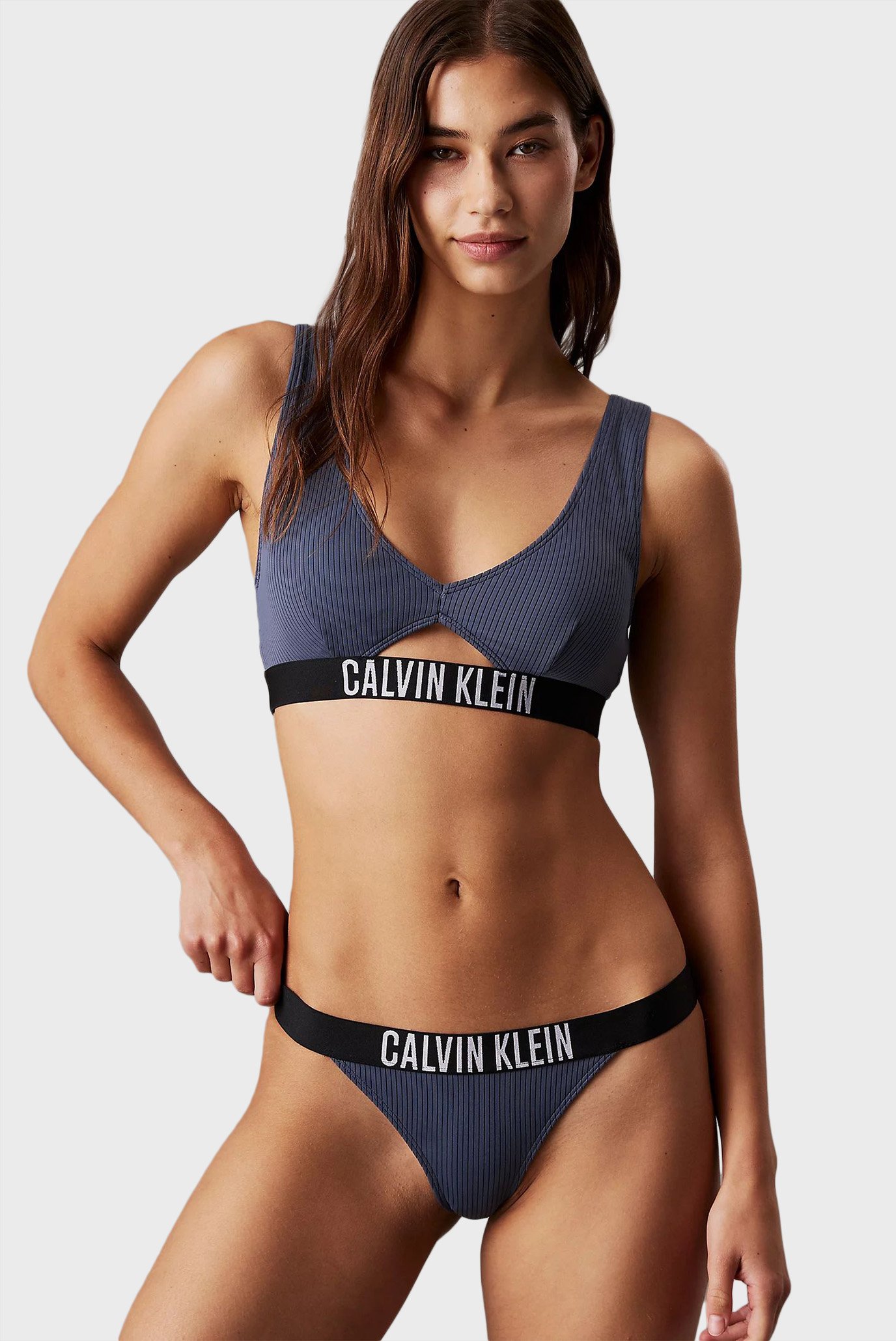 Женский серый лиф от купальника BRALETTE Серый S Calvin Klein KW0KW02751