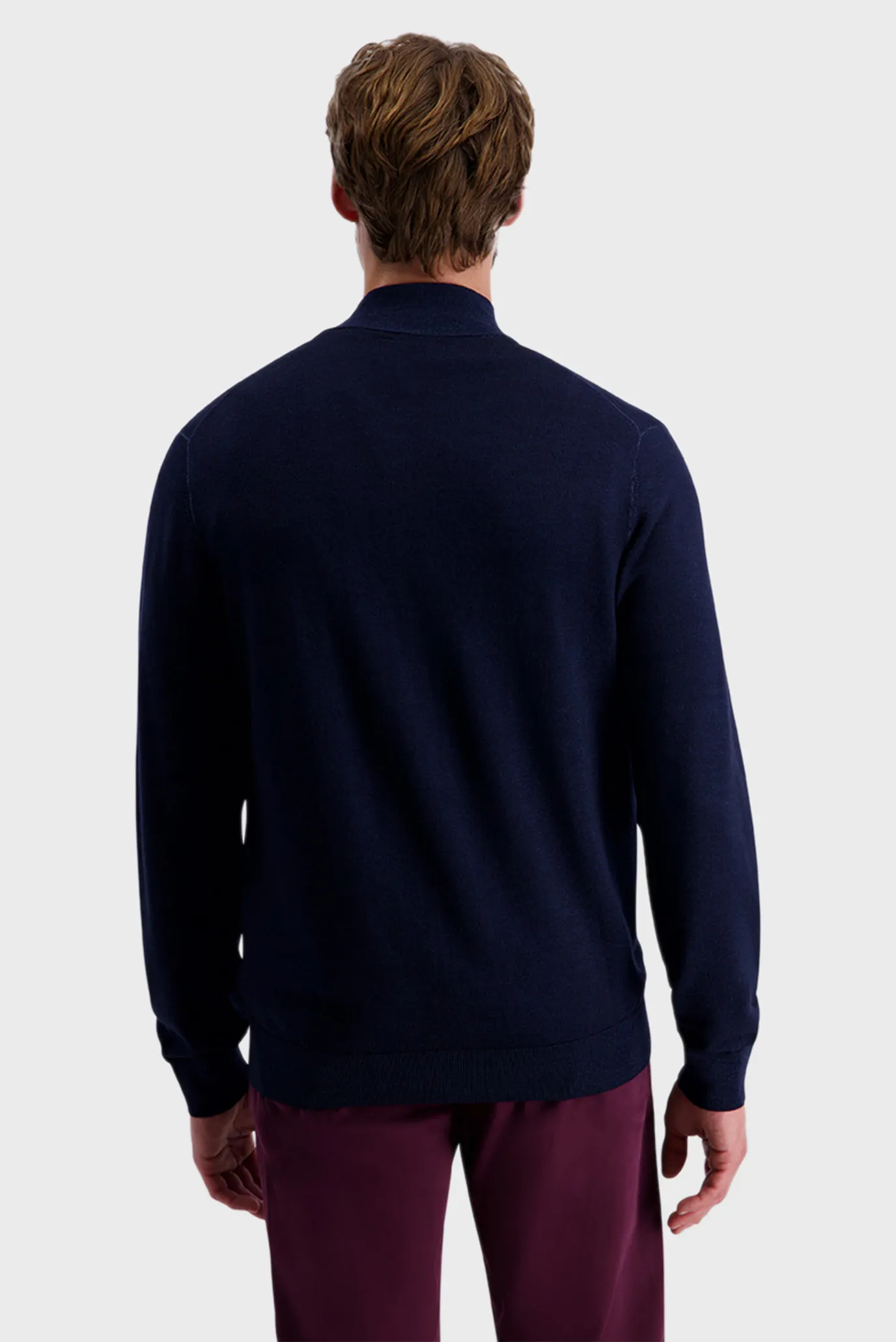 Чоловічий темно-синій вовняний кардиган 2