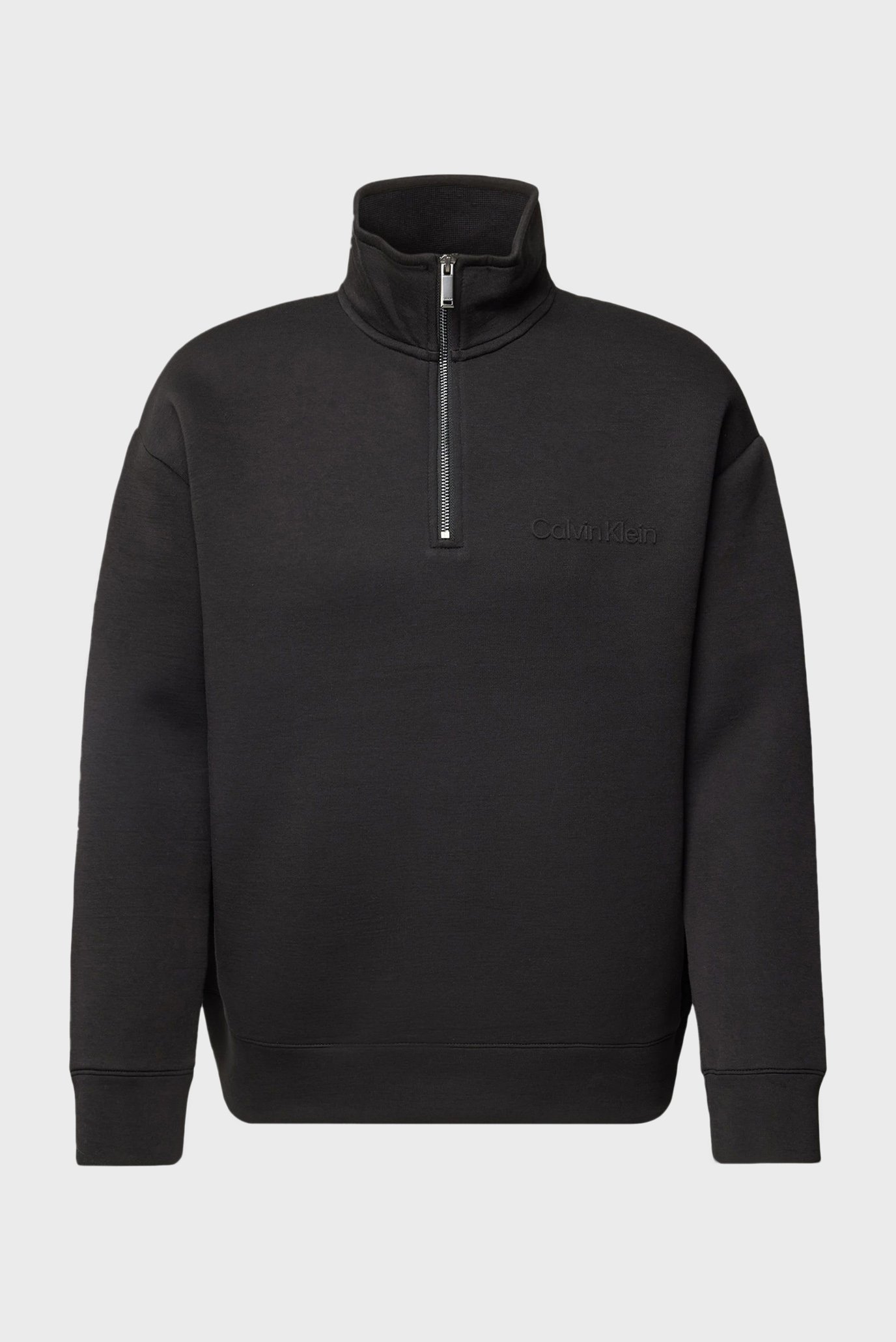 Мужская черная кофта SPACER EMBOSSED LOGO Q-ZIP 1