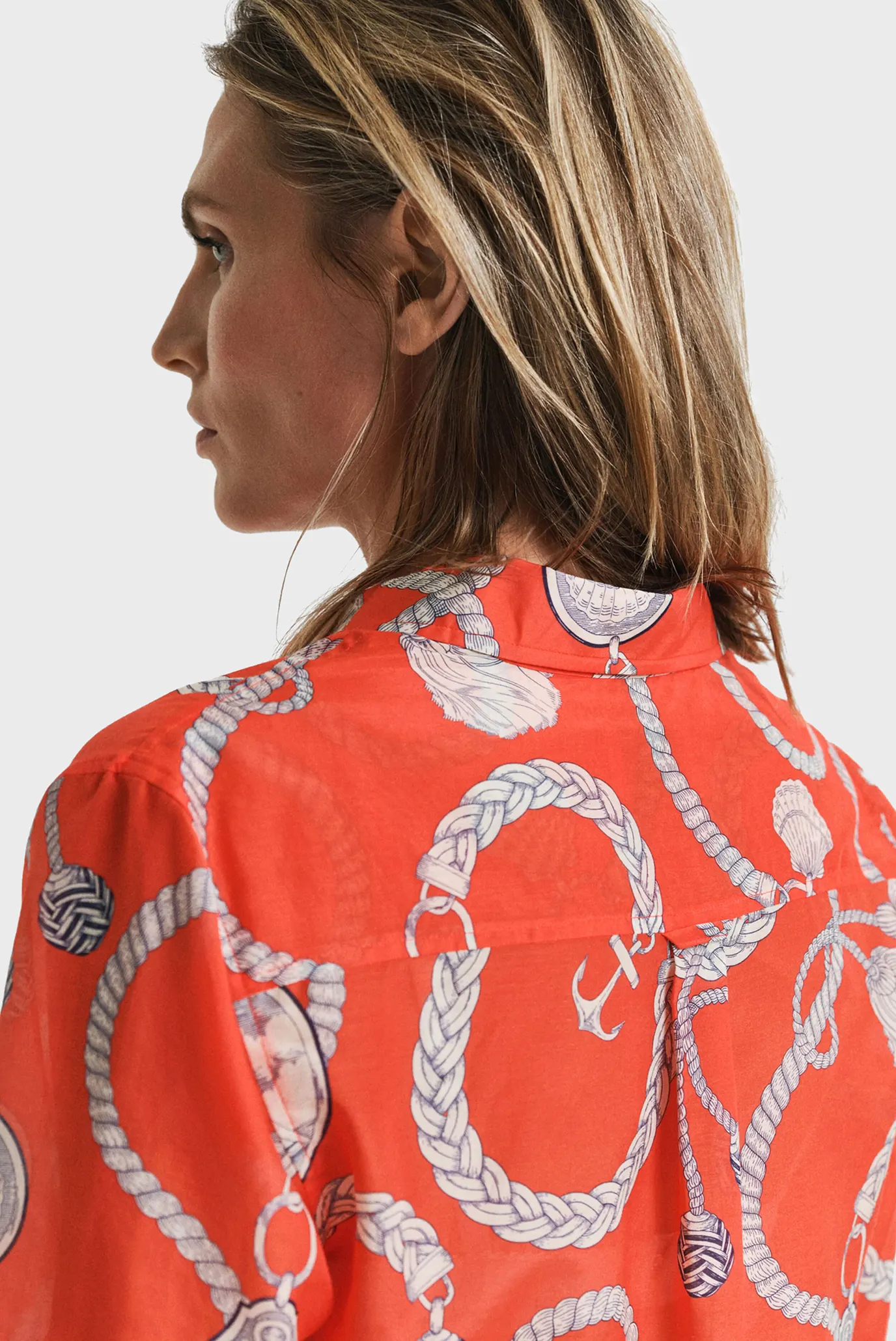 Жіноча червона сорочка з візерунком REG SAILING PRINT 4