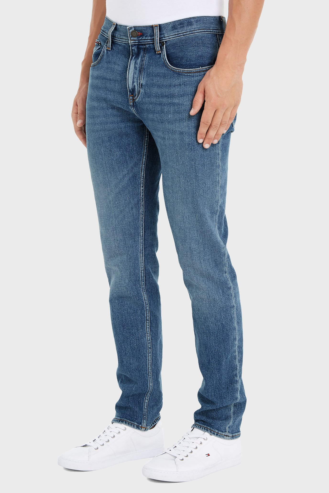 Мужские синие джинсы STRAIGHT DENTON STR OTTO BLUE Синий 34-32 Tommy Hilfiger MW0MW36319 Мужские синие джинсы STRAIGHT DENTON STR OTTO BLUE Синий 34-32 Tommy Hilfiger MW0MW36319