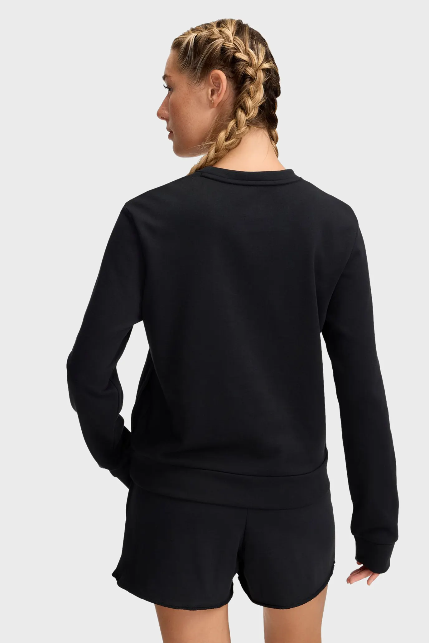 Женский черный свитшот UA Rival Terry Crew 2