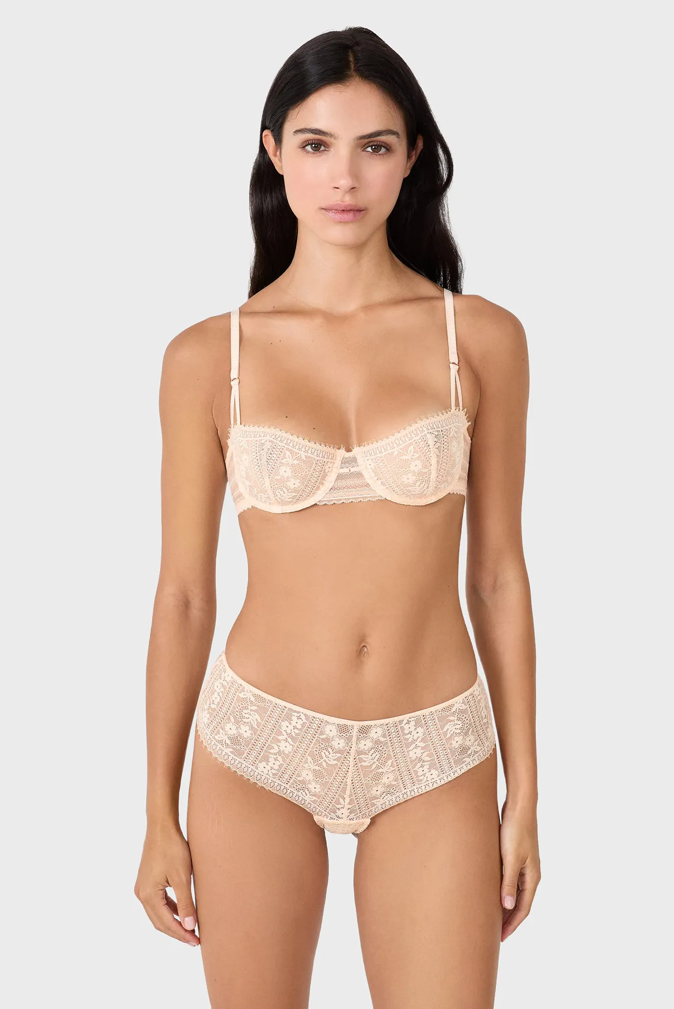 Женский пудровый бюстгальтер-балконет AURA 5