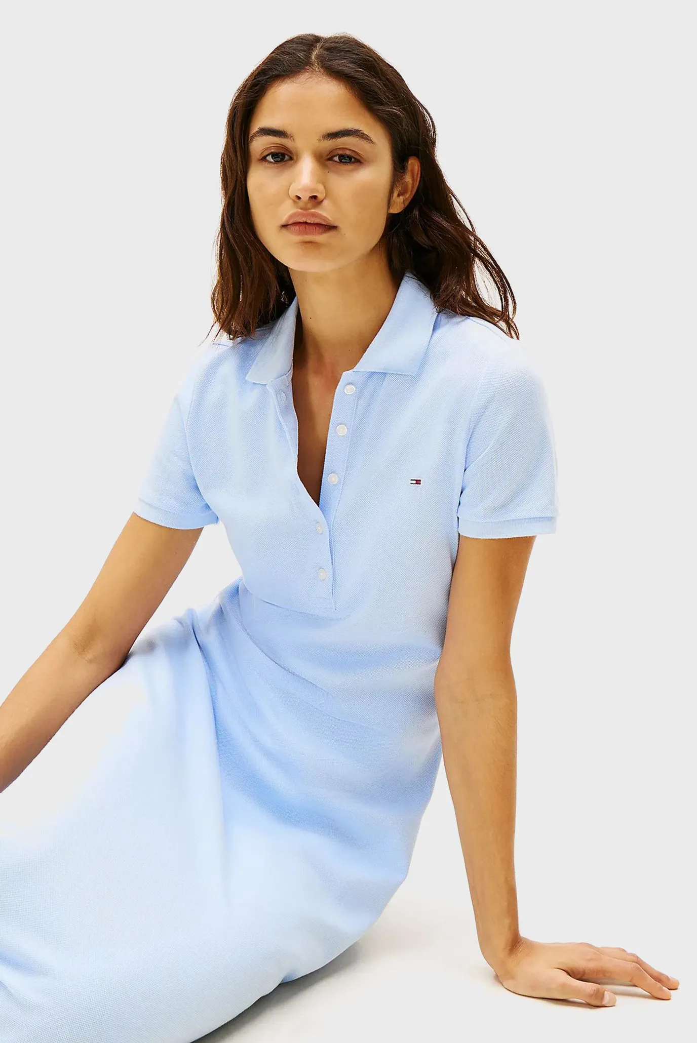 Жіноча блакитна сукня TJW MAXI POLO DRESS 4