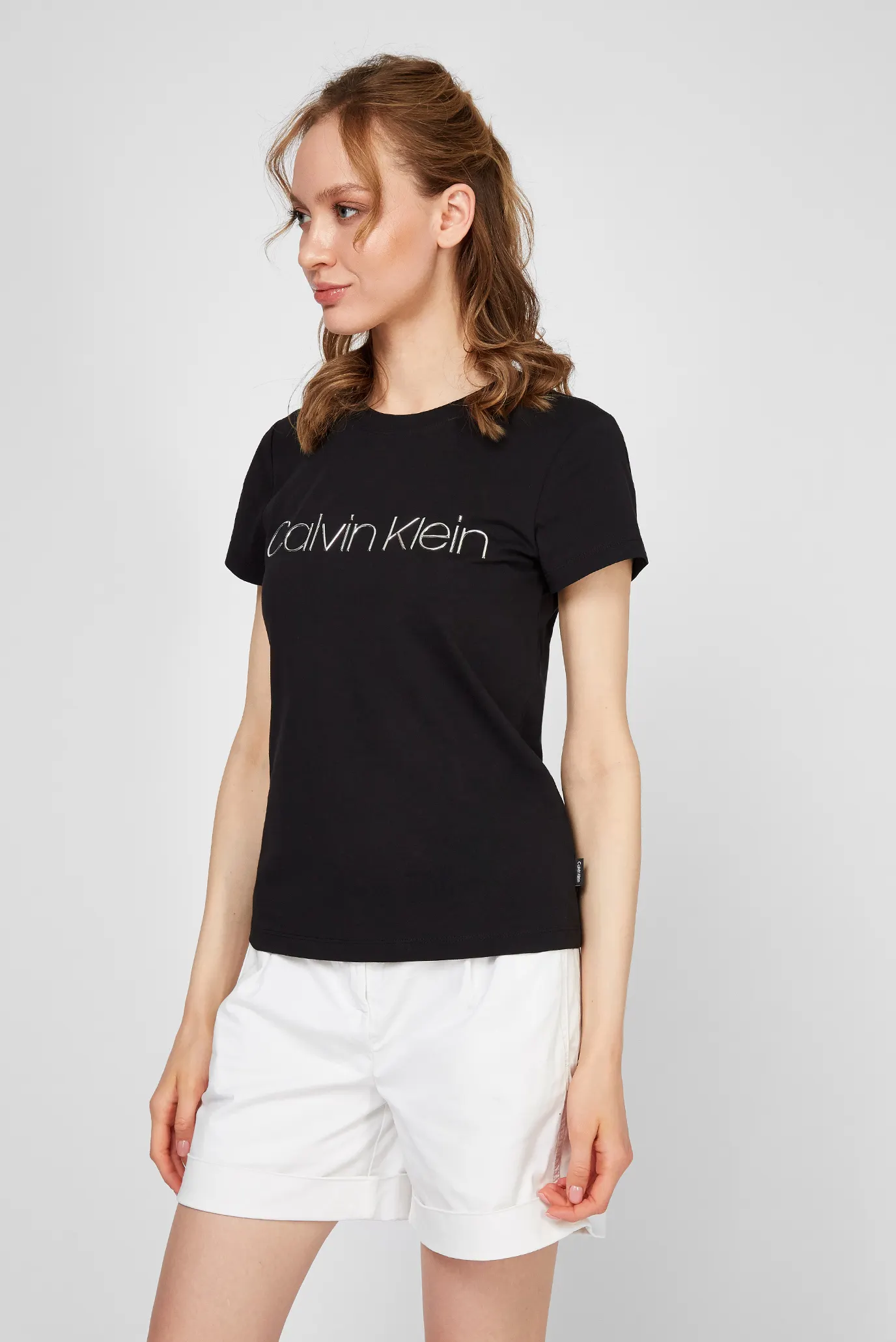 Женская черная футболка Calvin Klein K20K201852 — MD-Fashion