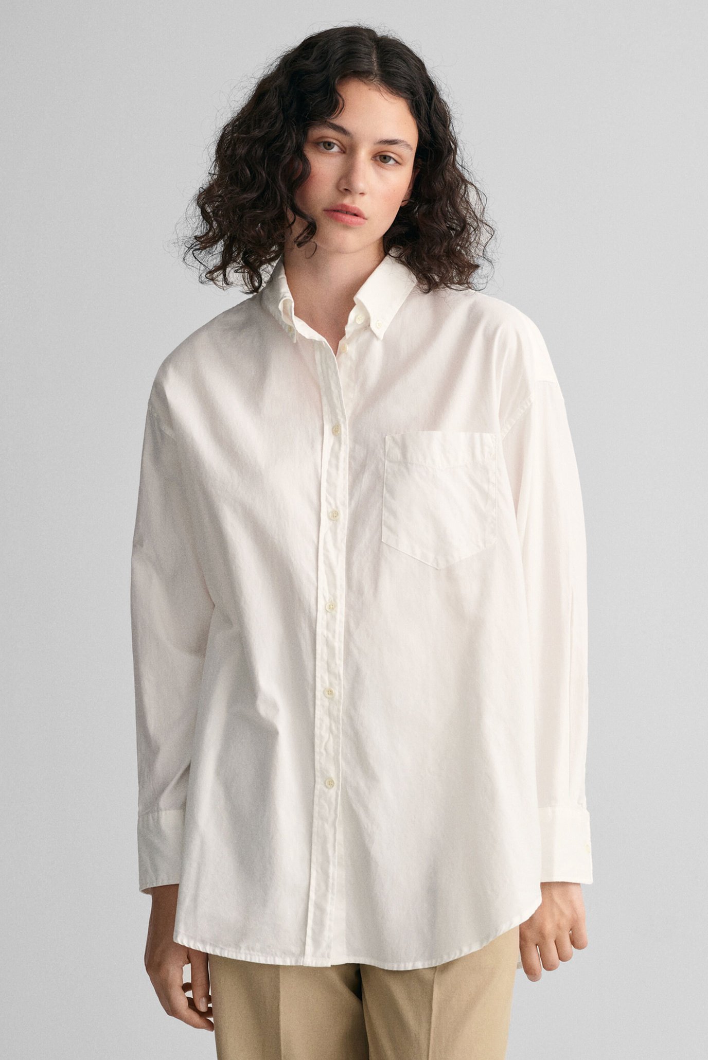 Женская белая рубашка OS LUXURY OXFORD BD 1
