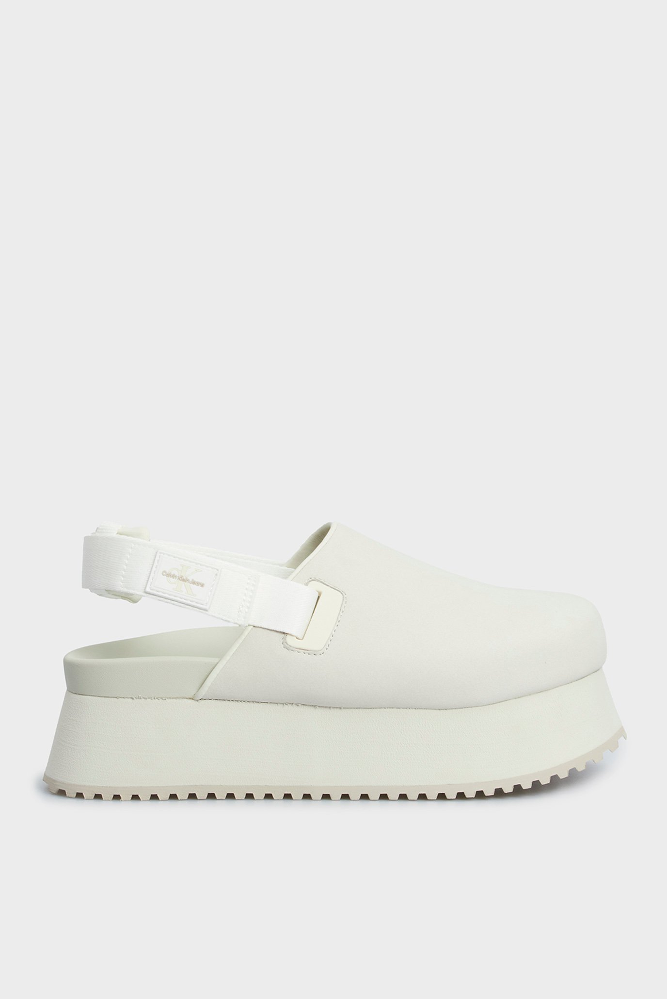 Женские белые замшевые клоги SLING CLOSE TOE FLATFORM BTW 1