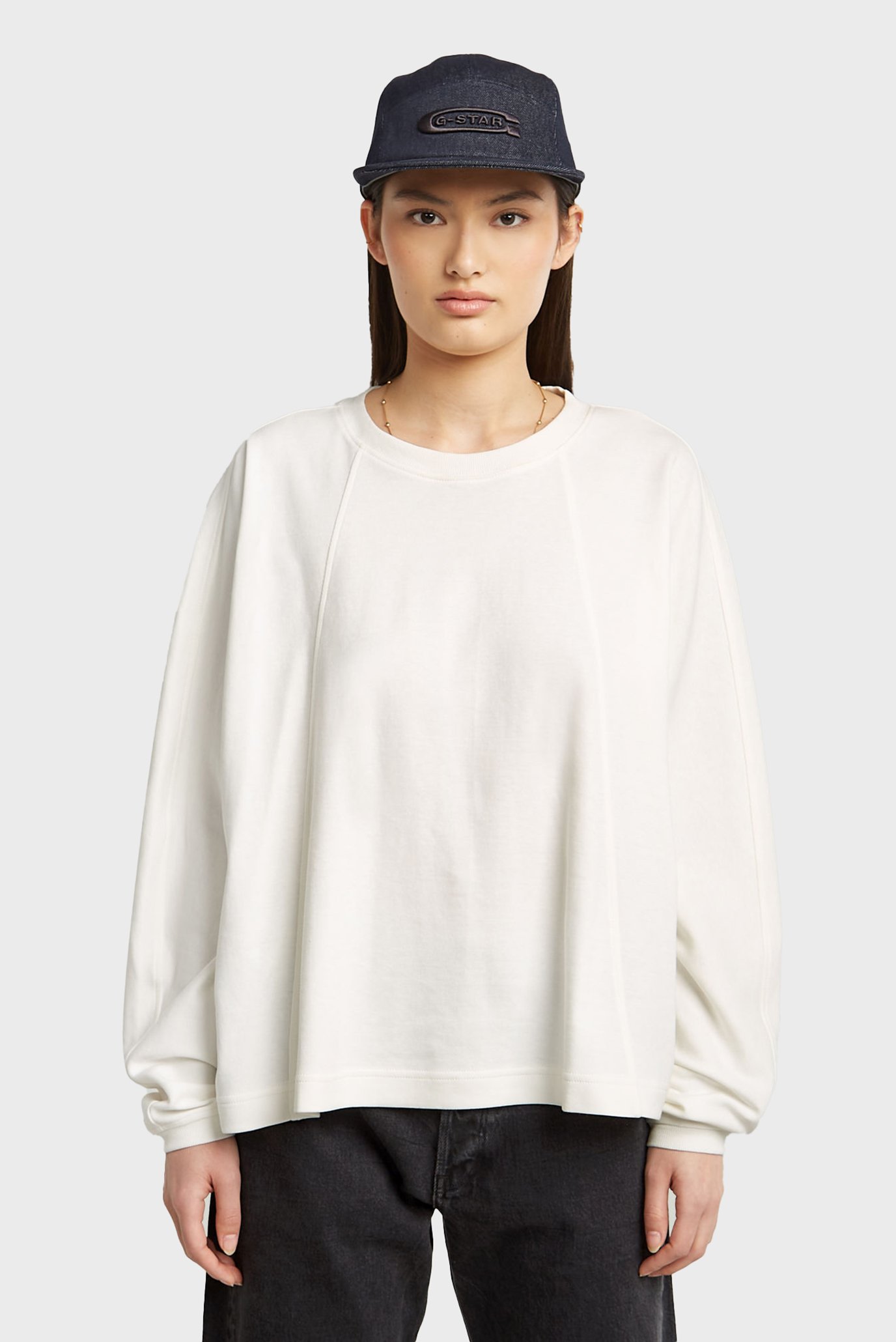 Женский белый лонгслив A line oversized Белый L G-Star RAW D27742,D976 Женский белый лонгслив A line oversized Белый L G-Star RAW D27742,D976