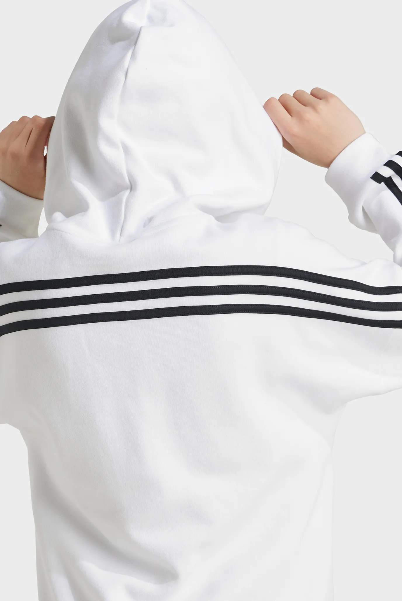 Дитяче біле худі Future Icons 3-Stripes Full-Zip 6