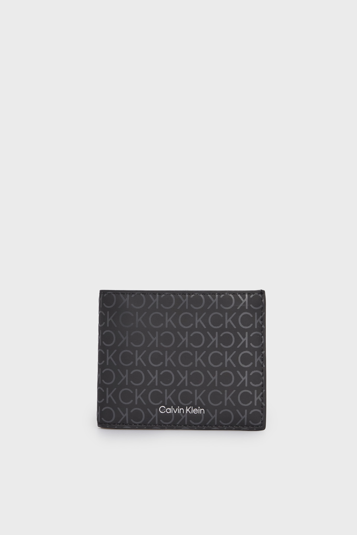 Чоловічий чорний гаманець з візерунком RUBBERIZED BIFOLD 5CC W/COIN 1
