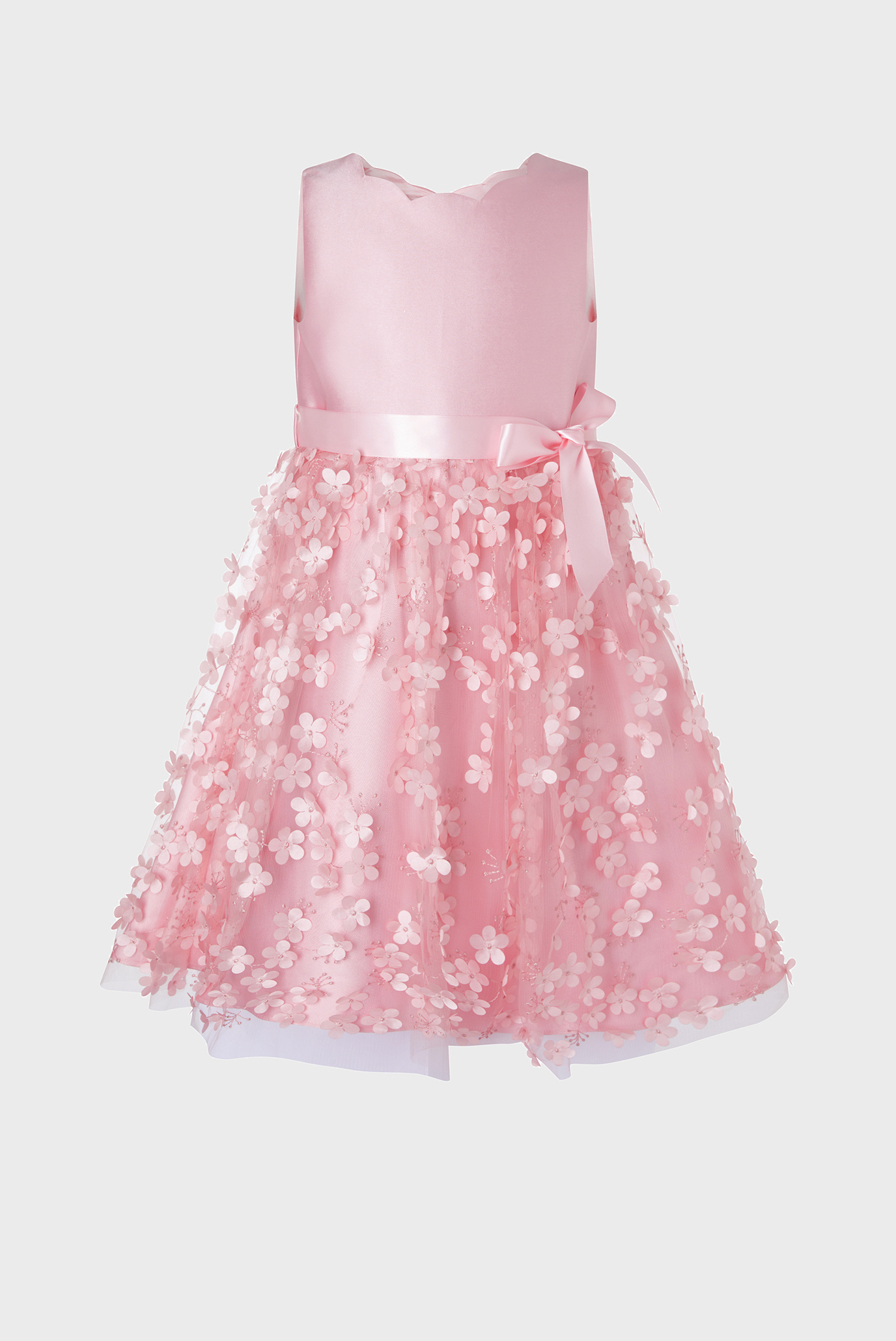 Детское розовое платье DUSKY PINK 3D FLOWER 1
