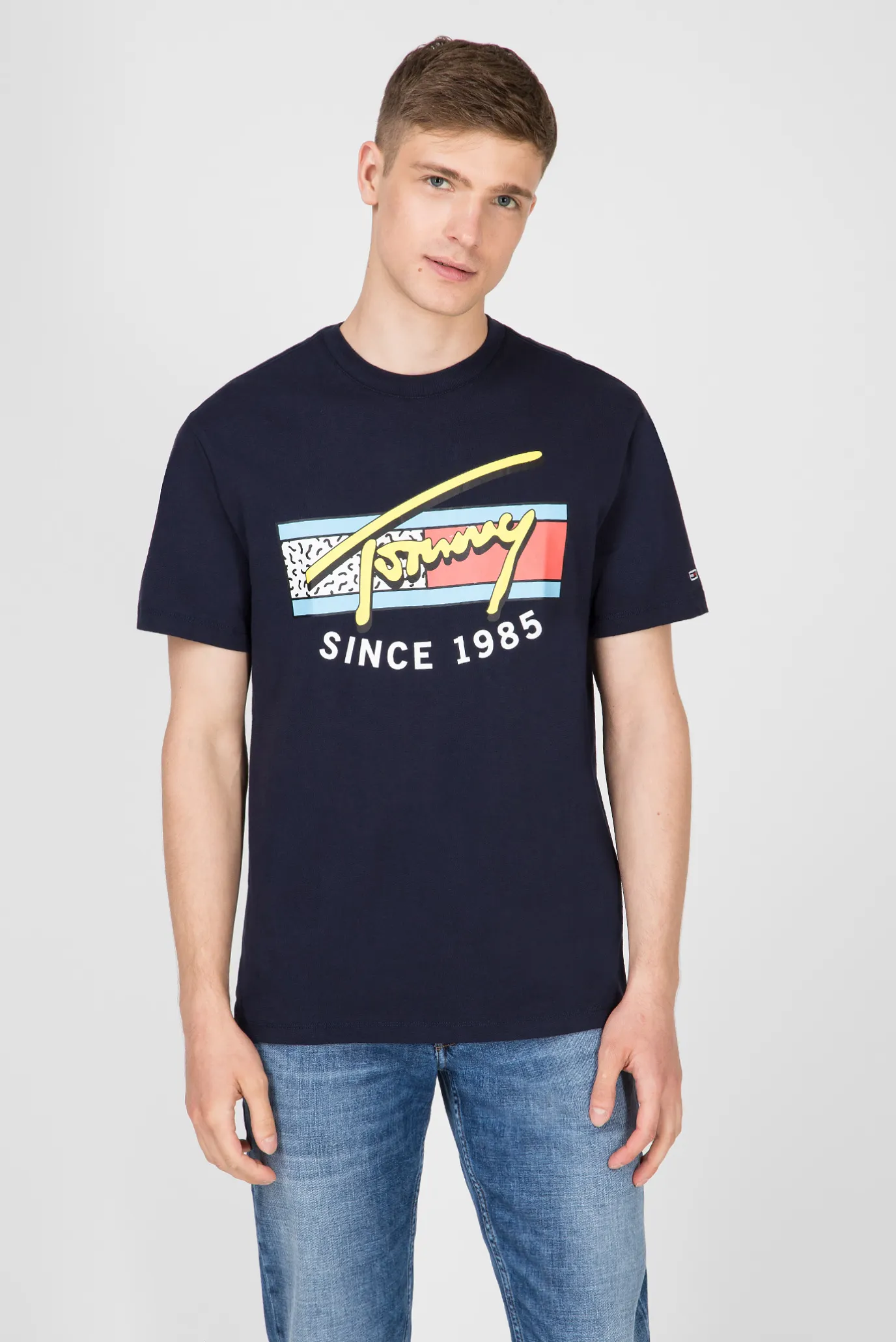 tommy jeans neon script