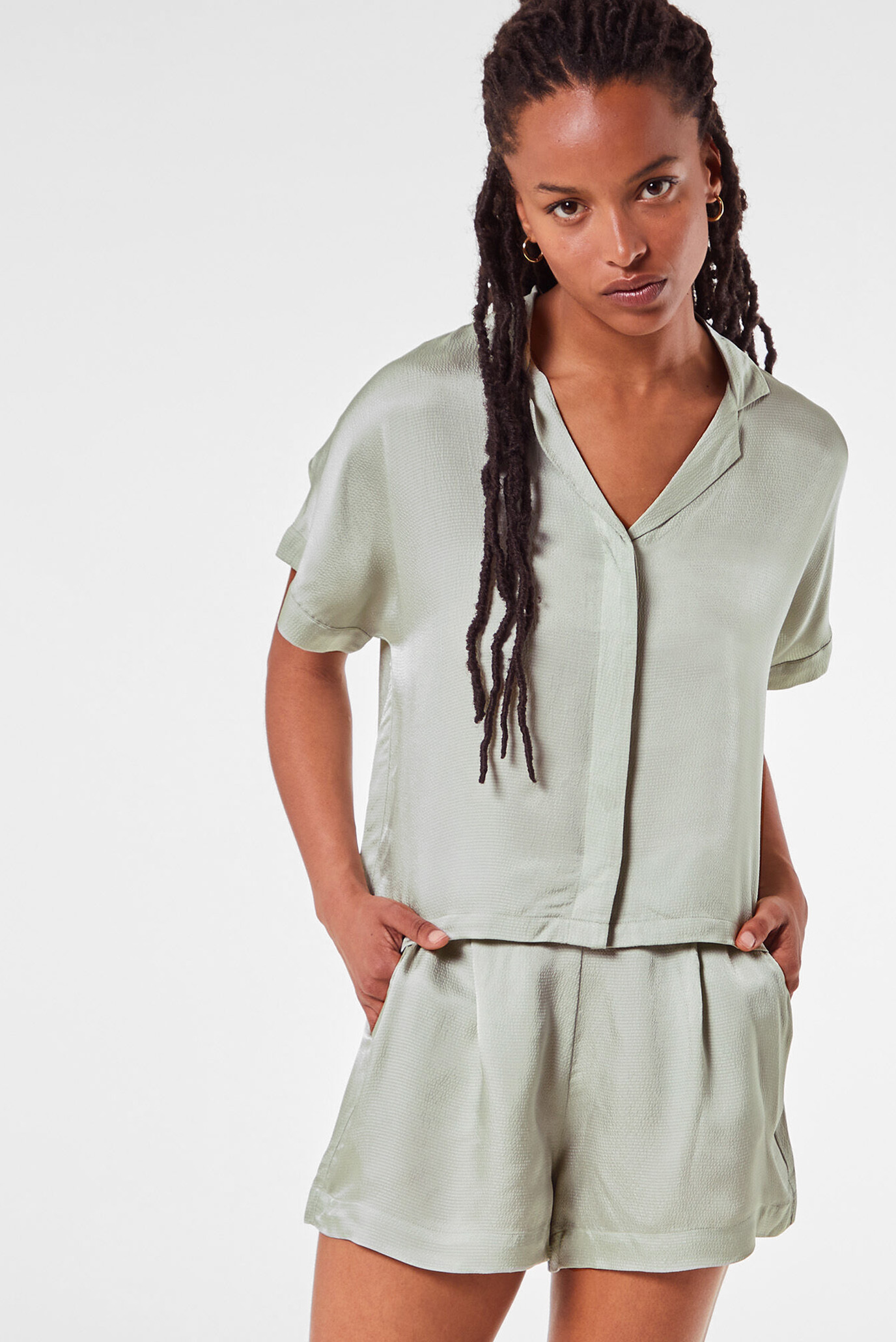 Женская мятная рубашка PALMA 1