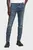 Чоловічі сині джинси 5620 3D Zip Knee Skinny