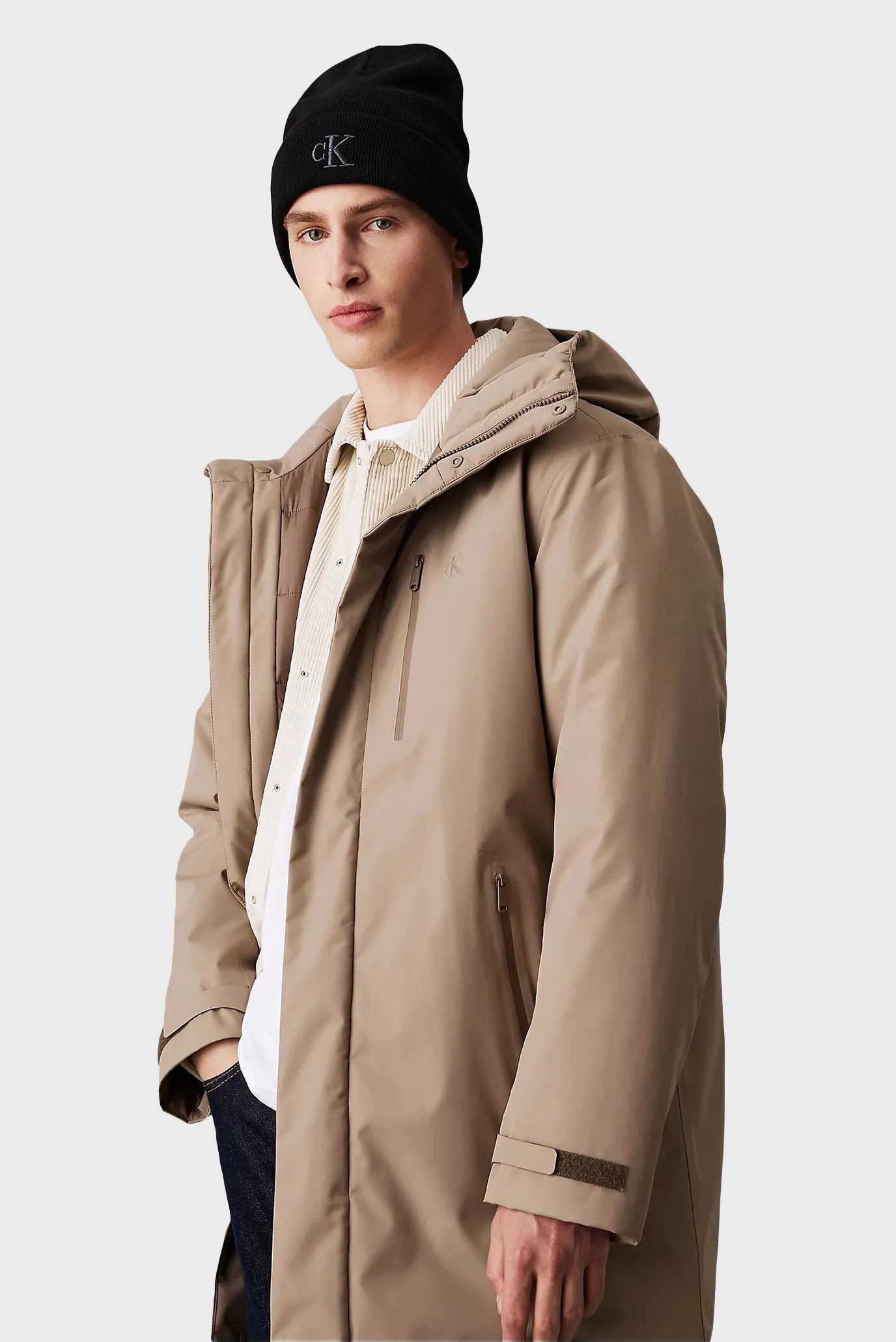 Чоловіча чорна вовняна шапка THICK EMBROIDERY BEANIE 2