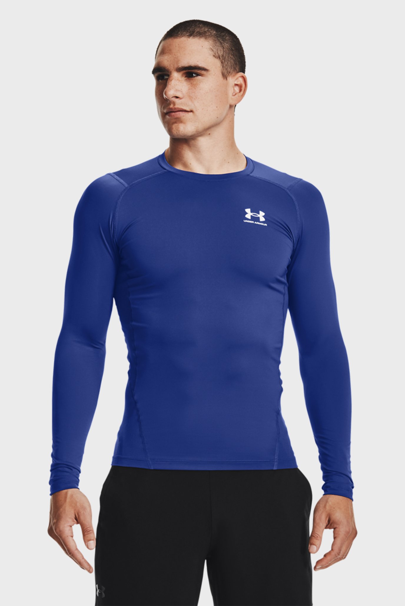 Мужской синий лонгслив UA HG Armour Comp LS Синий L Under Armour 1361524-400 Мужской синий лонгслив UA HG Armour Comp LS Синий L Under Armour 1361524-400