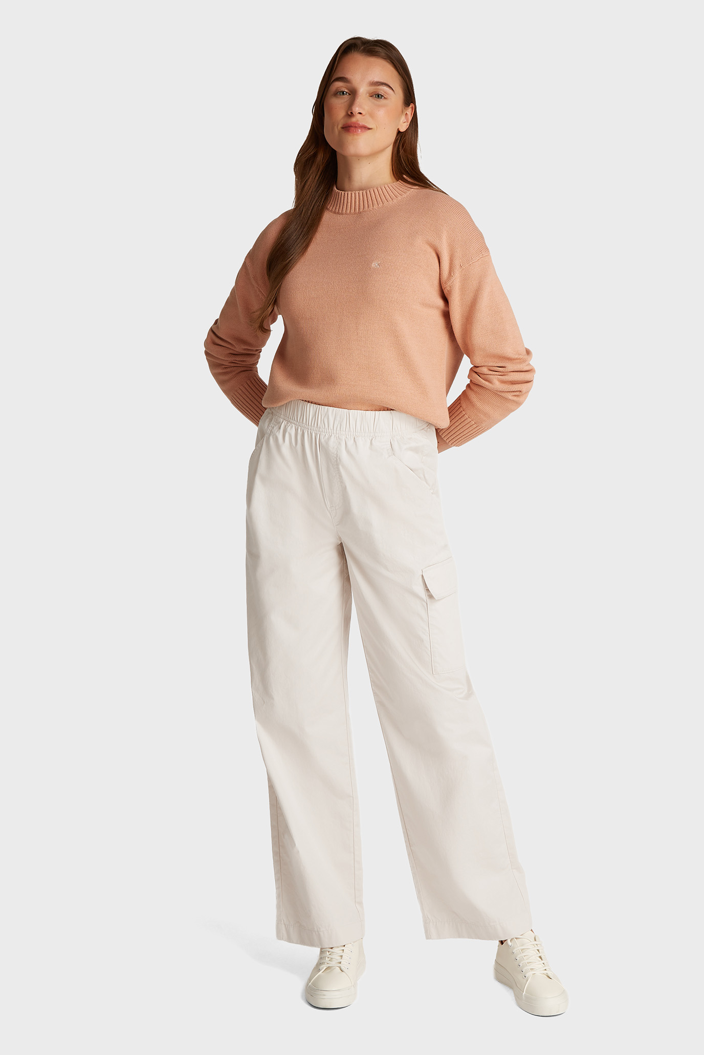 Женские бежевые карго COTTON CARGO PANT Бежевый XS Calvin Klein Jeans J20J224847 Женские бежевые карго COTTON CARGO PANT Бежевый XS Calvin Klein Jeans J20J224847