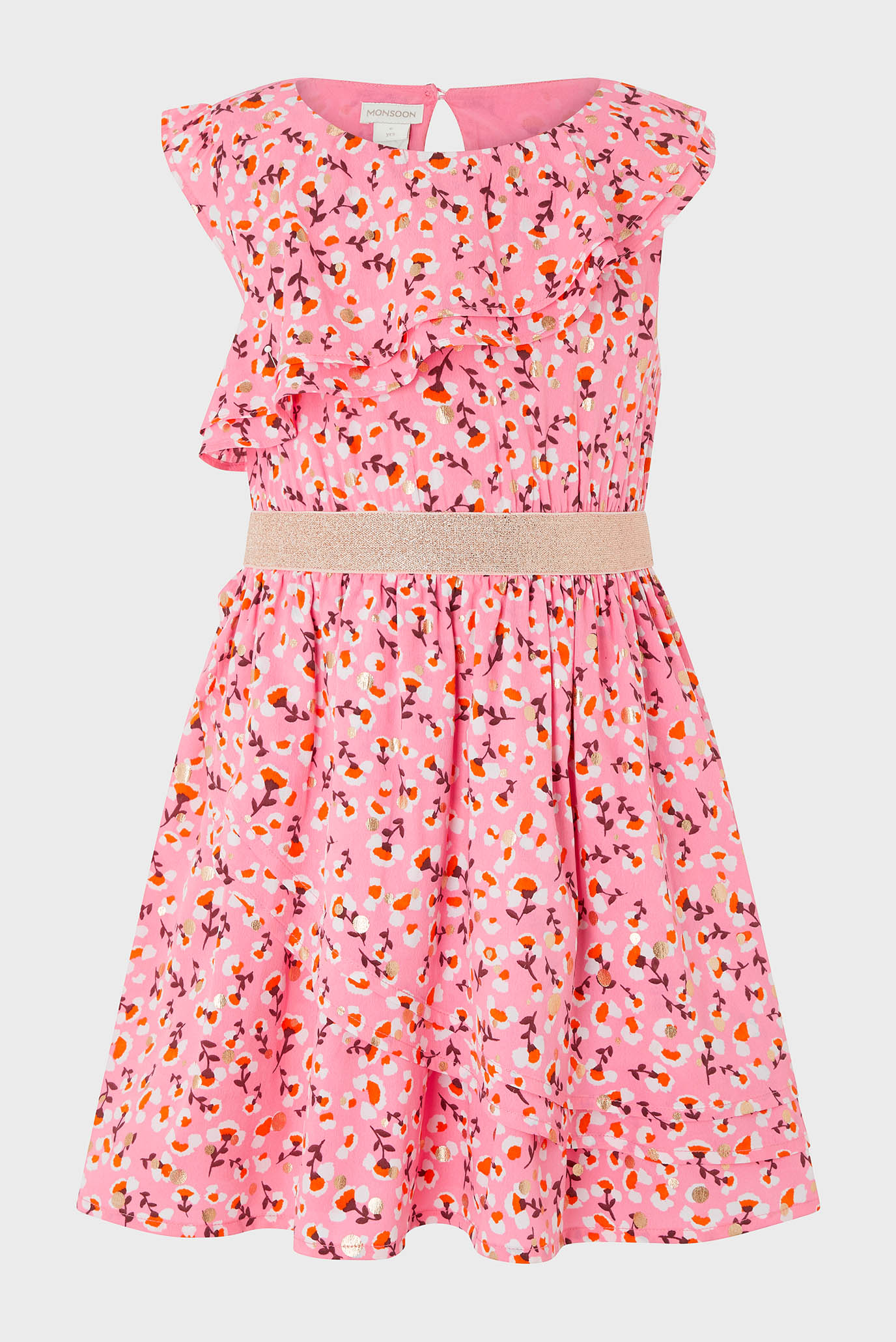 Детское розовое платье Hadley Print Ruffle 1