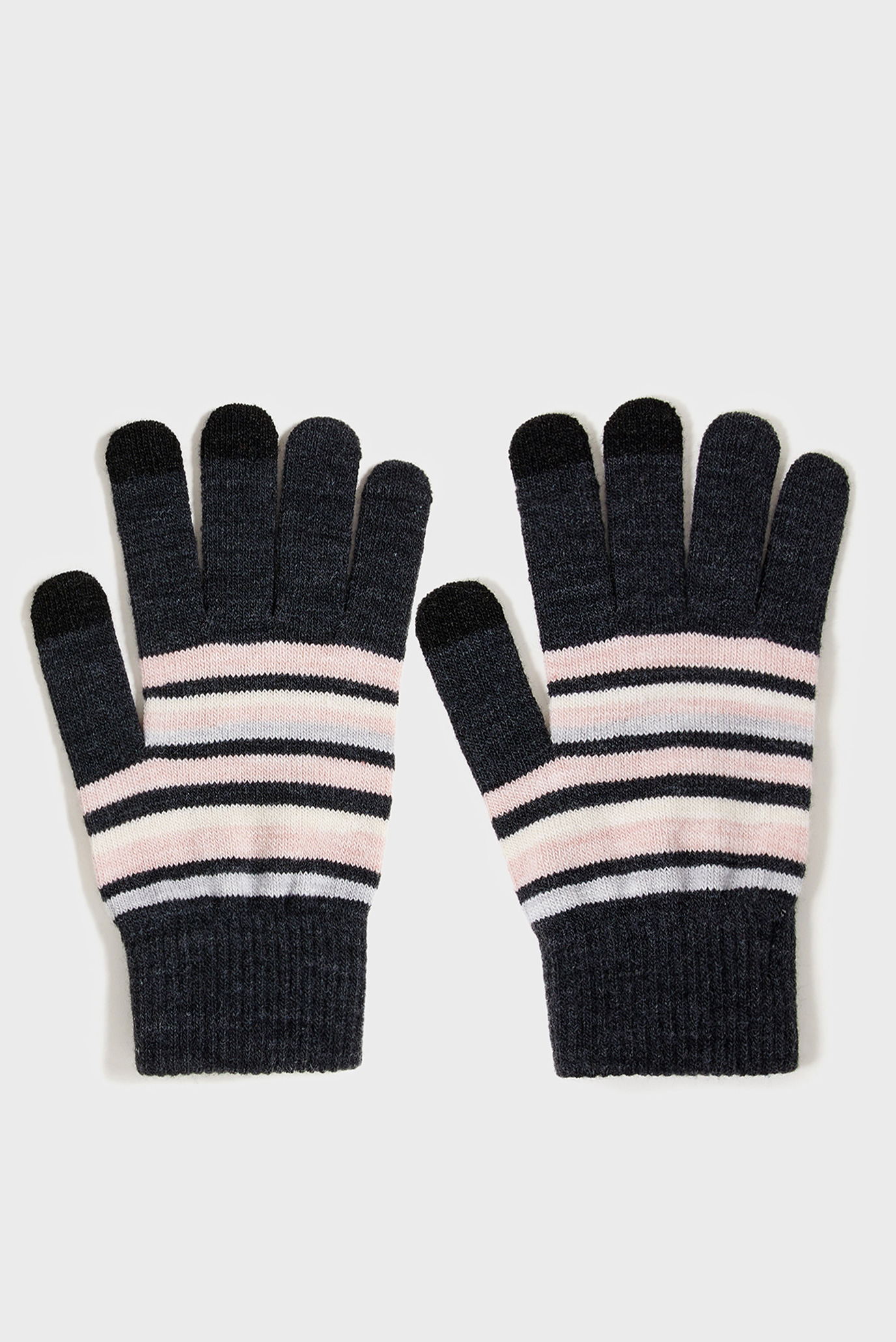 Женские перчатки в полоску 1