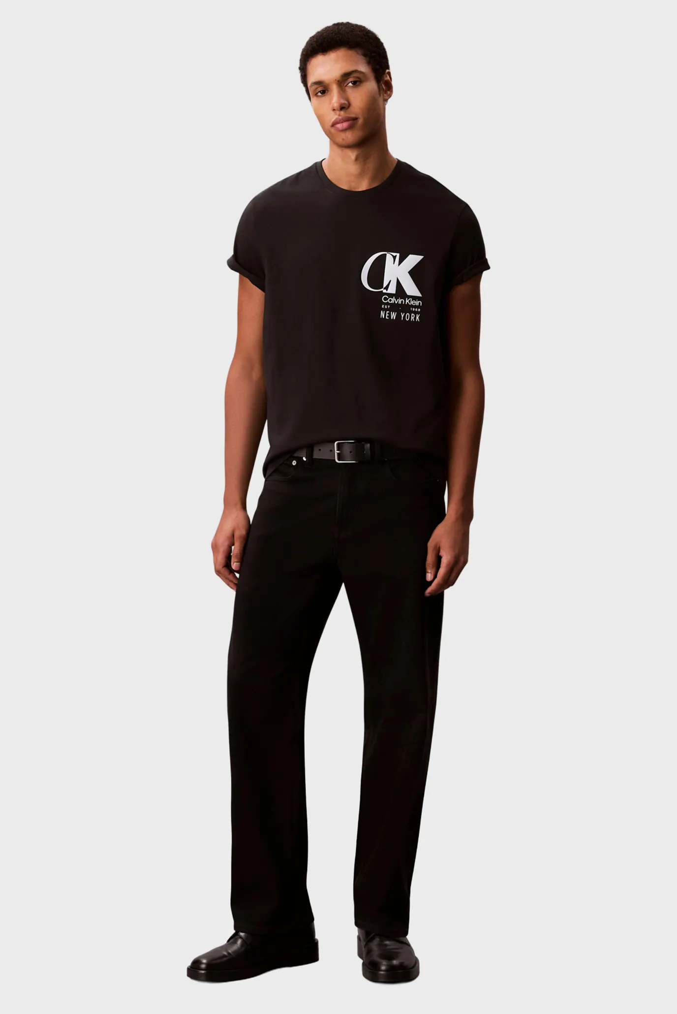 Чоловіча чорна футболка SS 20S EU CK 2