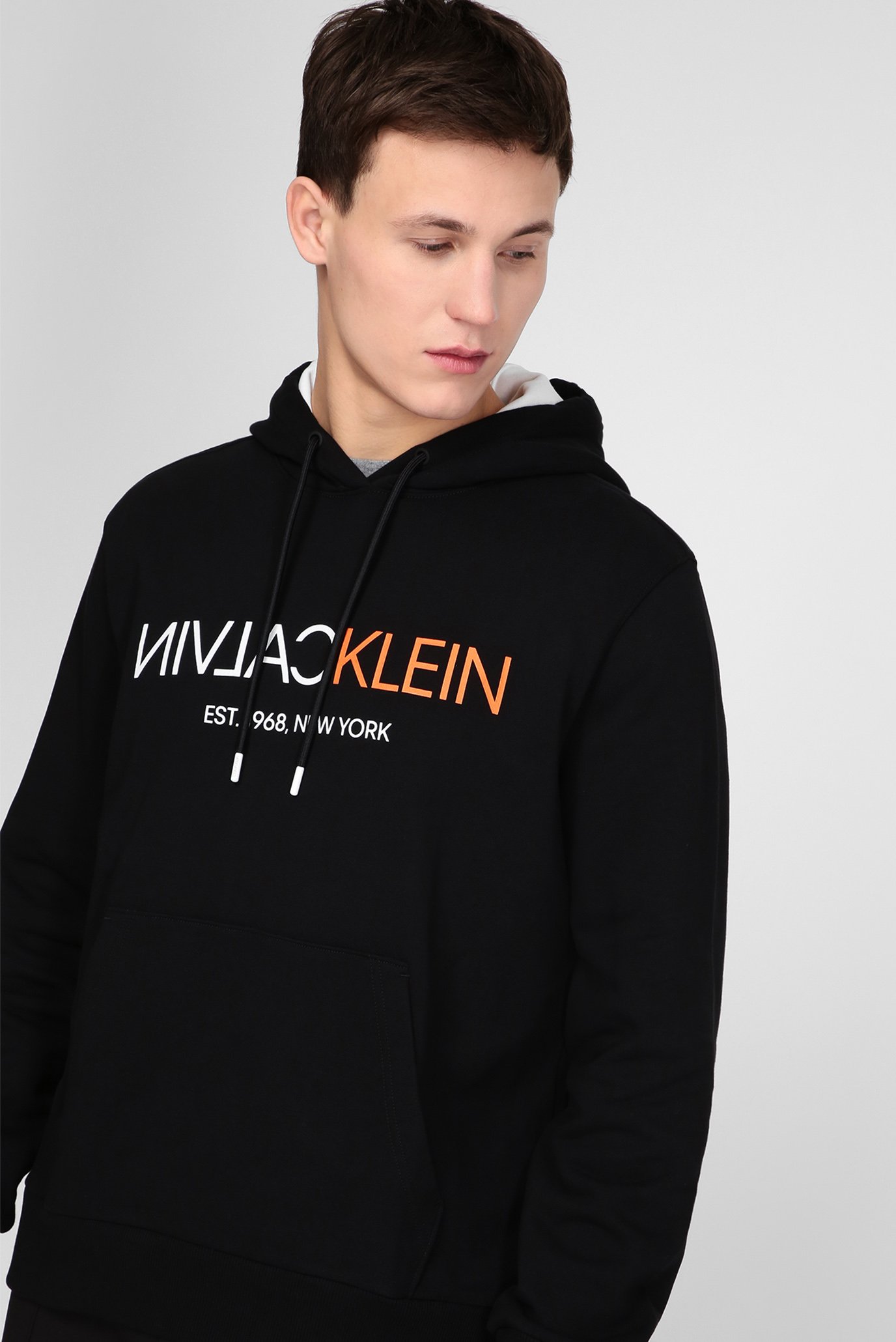 Calvin klein store reverse logo hoodie