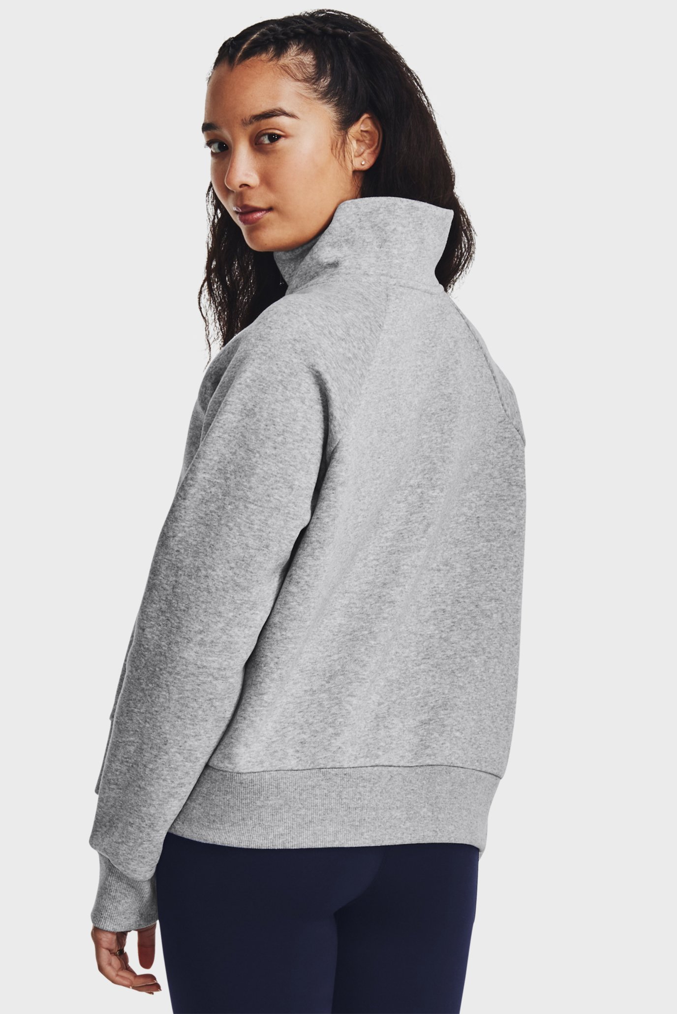 Жіноча сіра спортивна кофта UA Rival Fleece HZ Under Armour