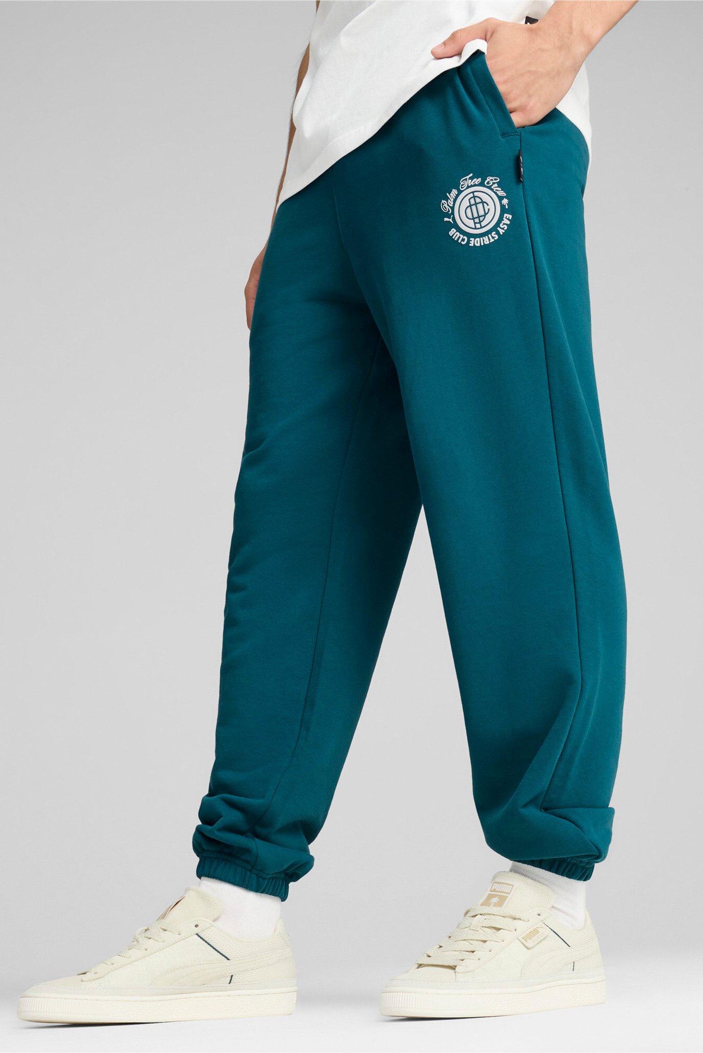 Чоловічі бірюзові спортивні штани PUMA x PALM TREE CREW Sweatpants Men 1