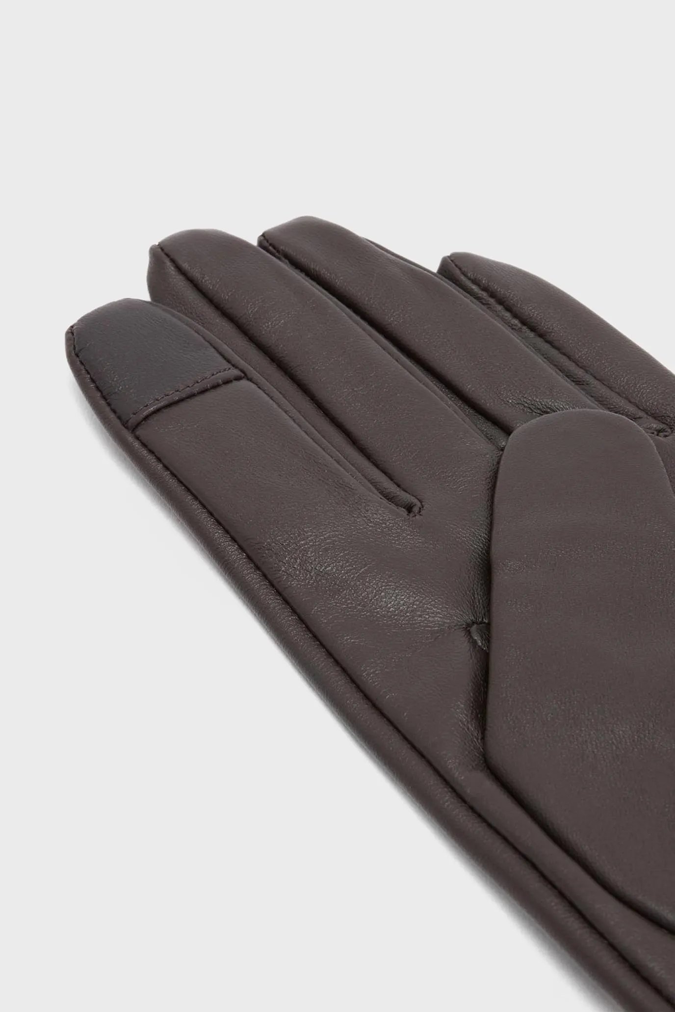 Женские коричневые кожаные перчатки 2