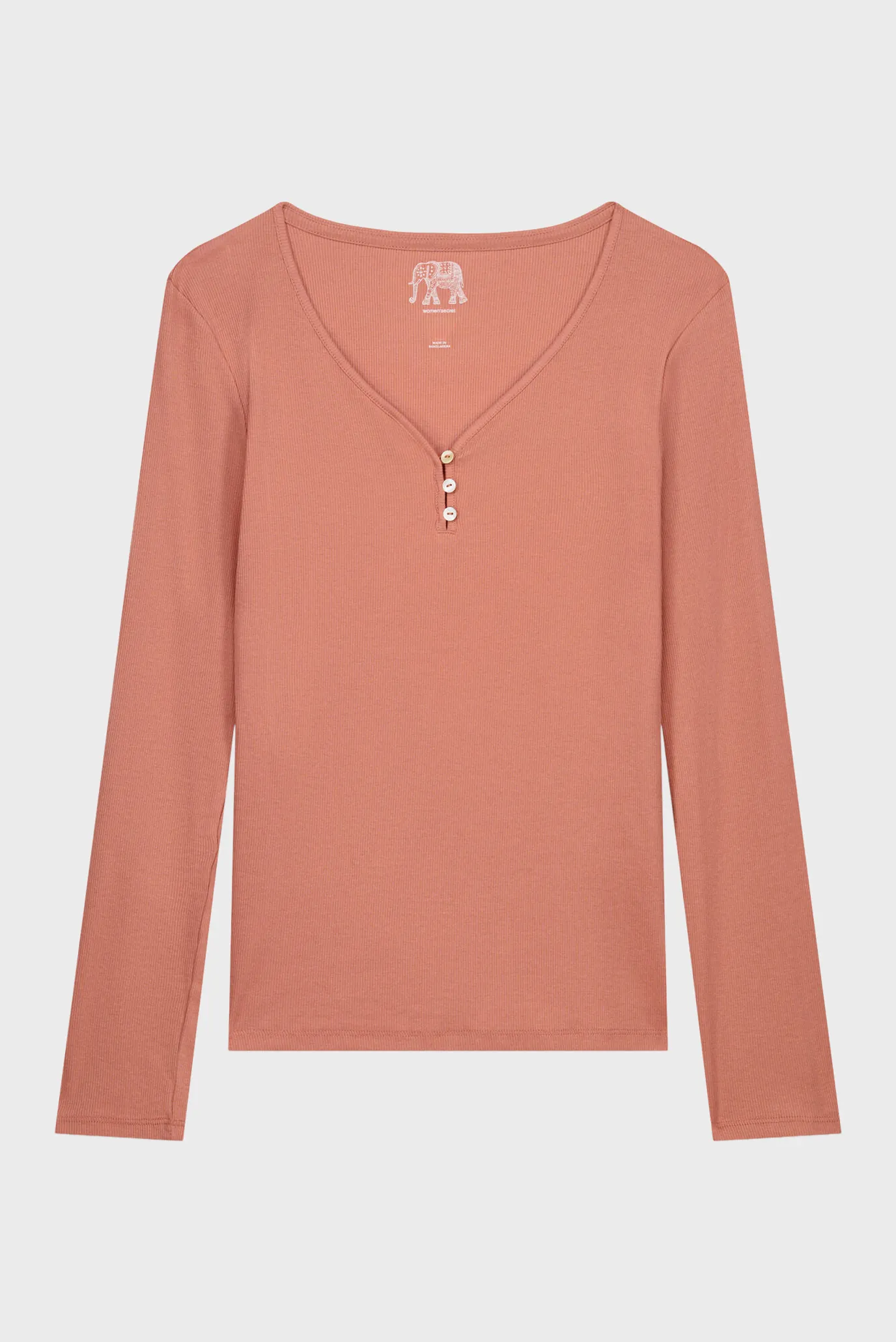 Жіночий теракотовий лонгслів 6