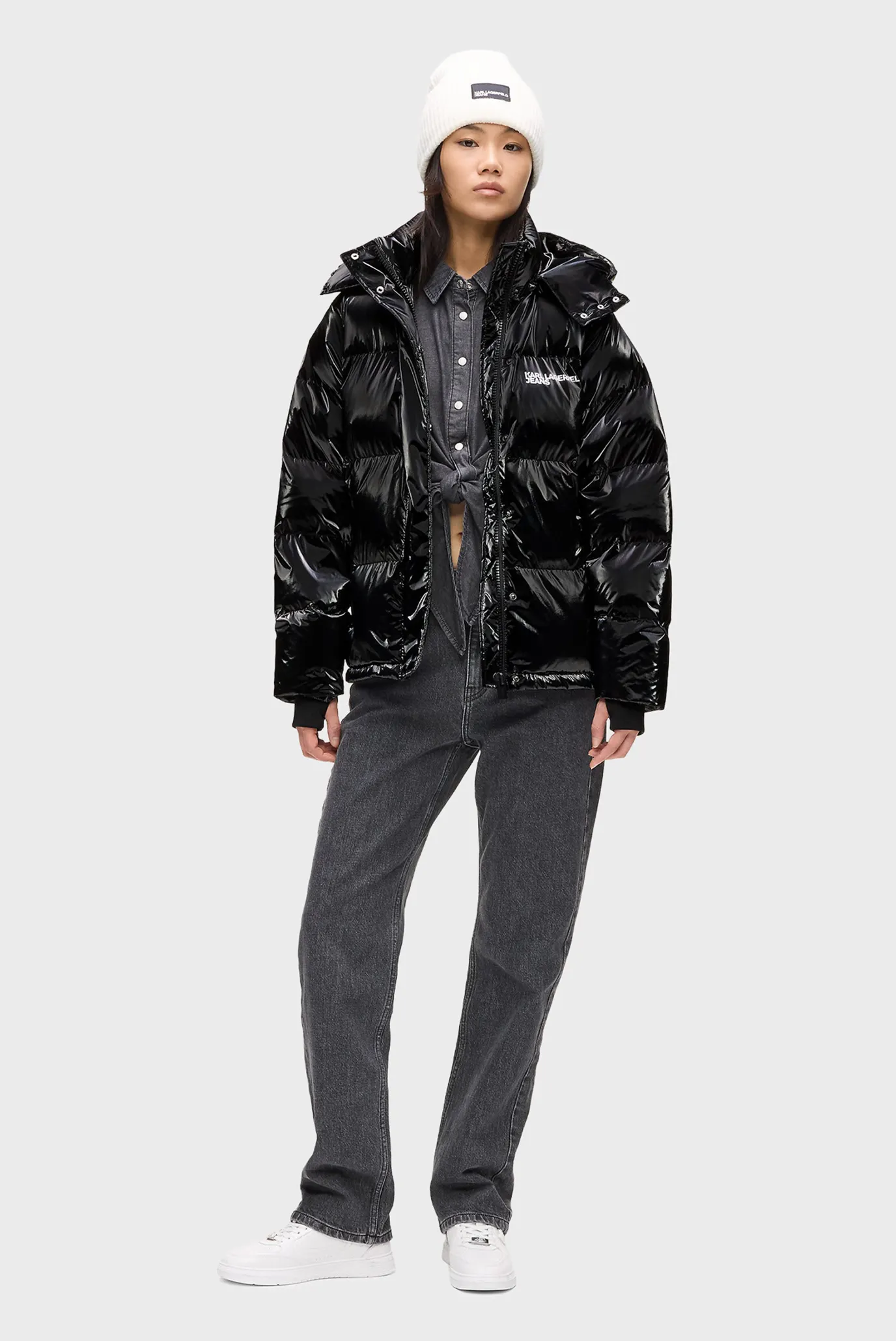 Жіноча чорна куртка pearlized Karl Lagerfeld Jeans A4W15020 — MD