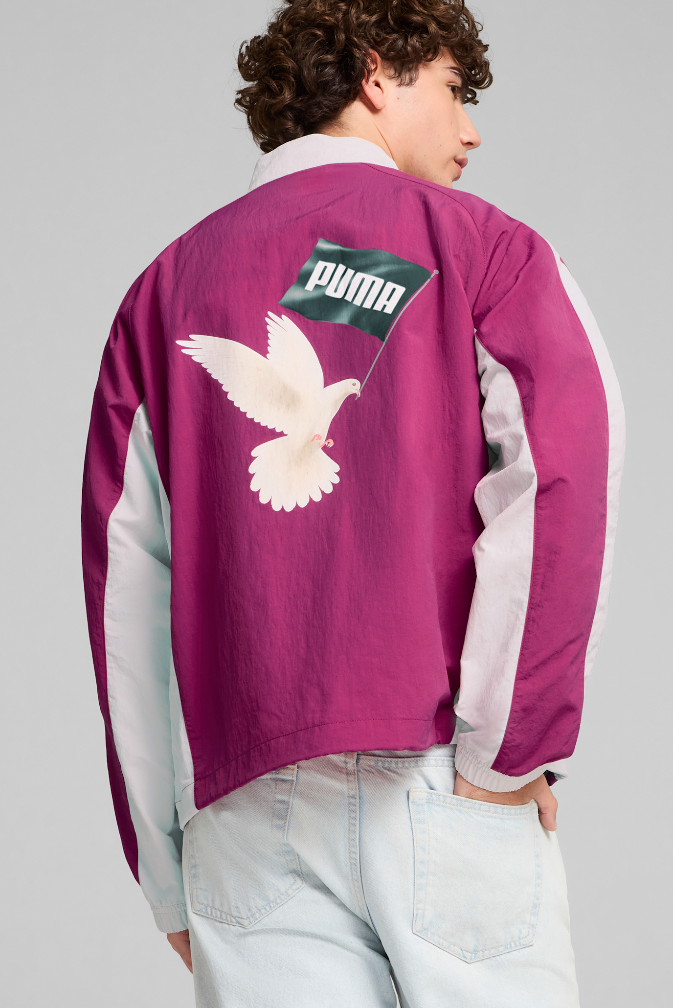 Чоловічий малиновий анорак PUMA x MÁS TIEMPO Track Top Men 1