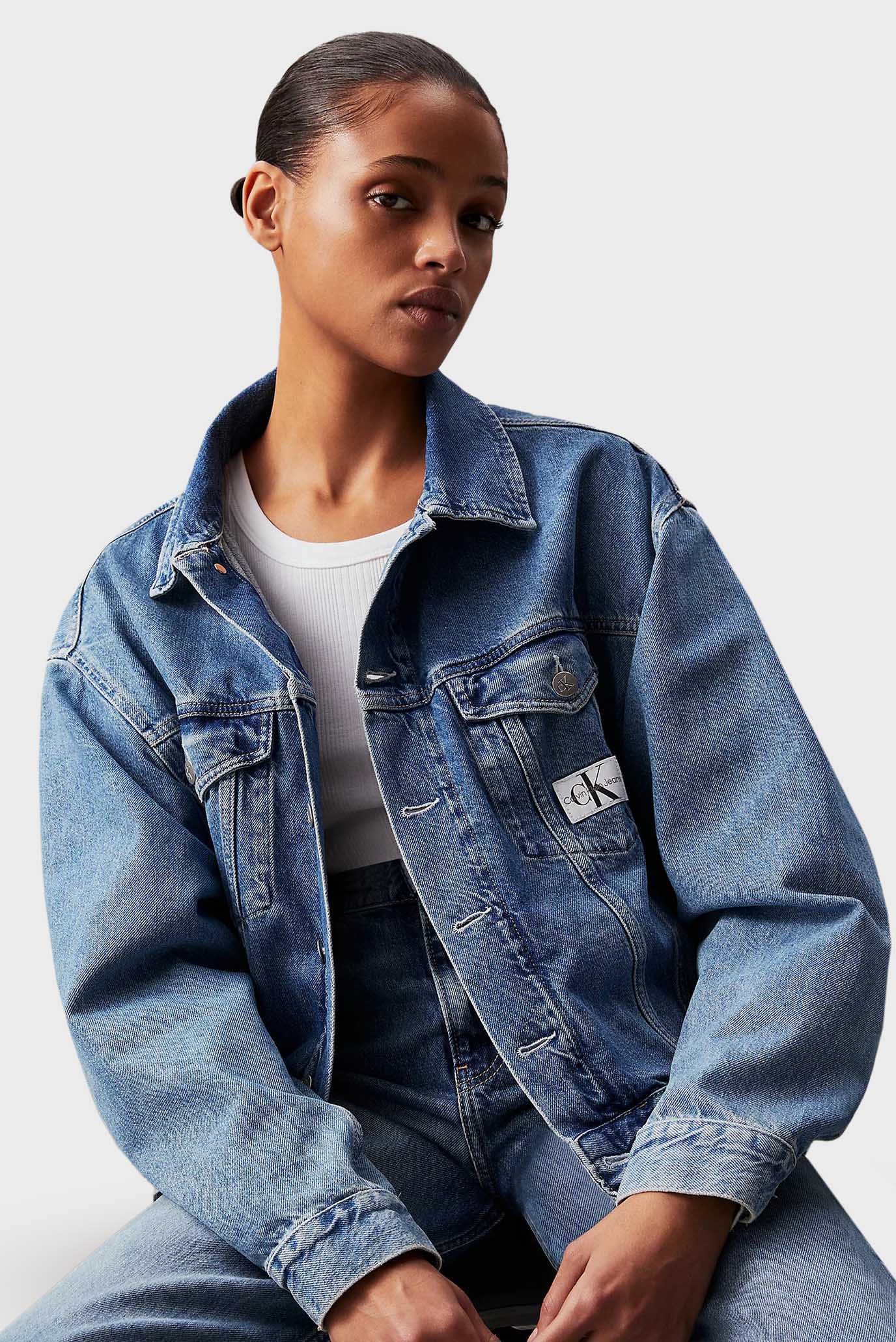 Женская синяя джинсовая куртка BOXY DENIM JACKET 1