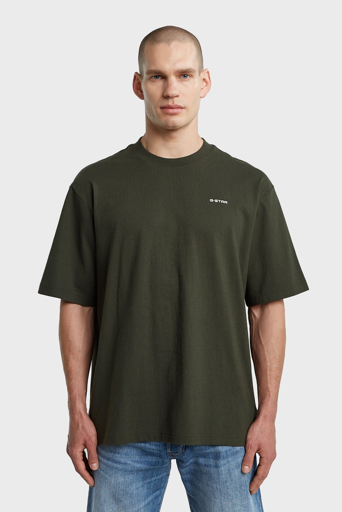 Мужская темно-зеленая футболка Boxy Зеленый XL G-Star RAW D26817,D593 Мужская темно-зеленая футболка Boxy Зеленый XL G-Star RAW D26817,D593