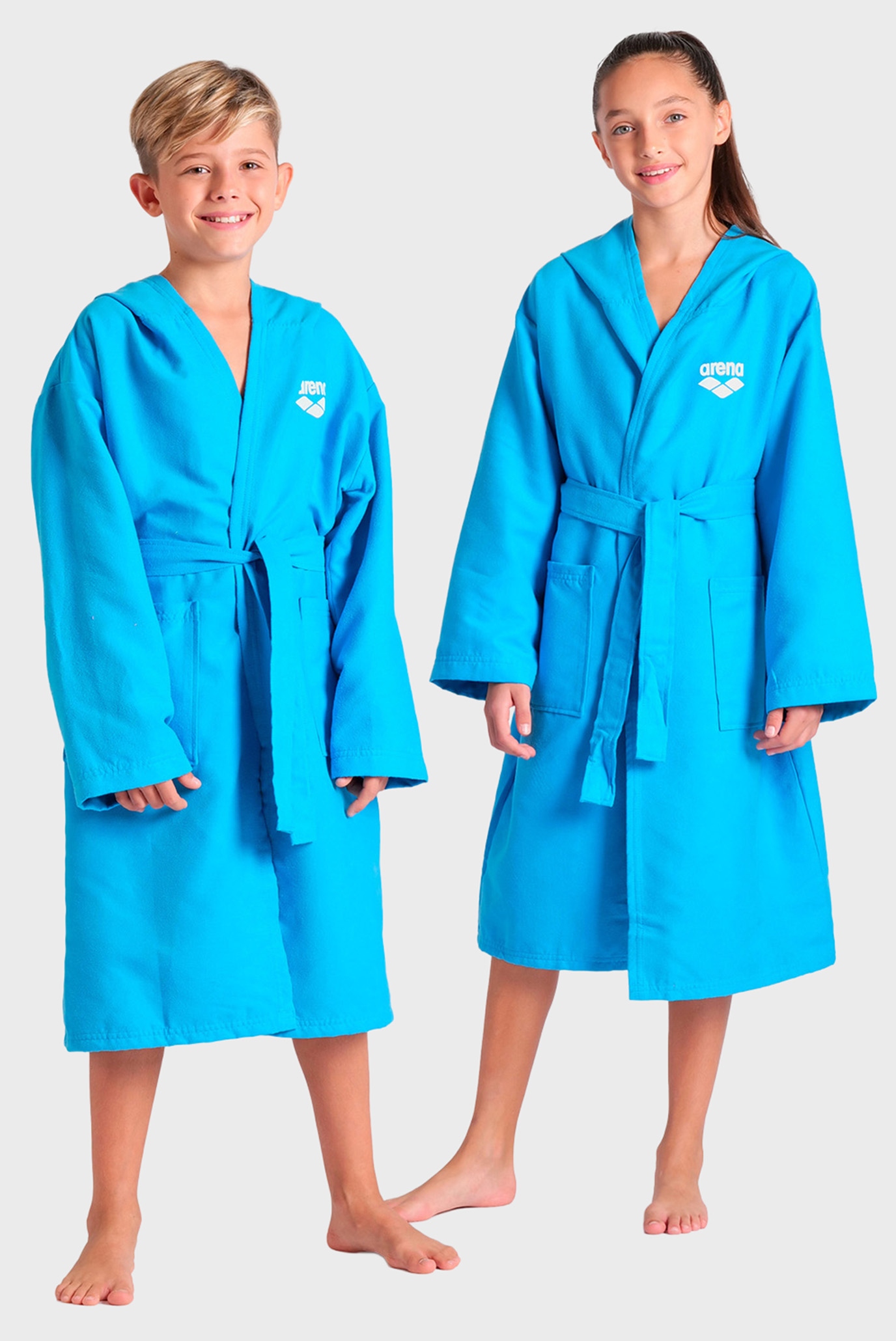 Детский голубой халат ZEAL JR ROBE Голубой 8Y Arena 009042-810 Детский голубой халат ZEAL JR ROBE Голубой 8Y Arena 009042-810