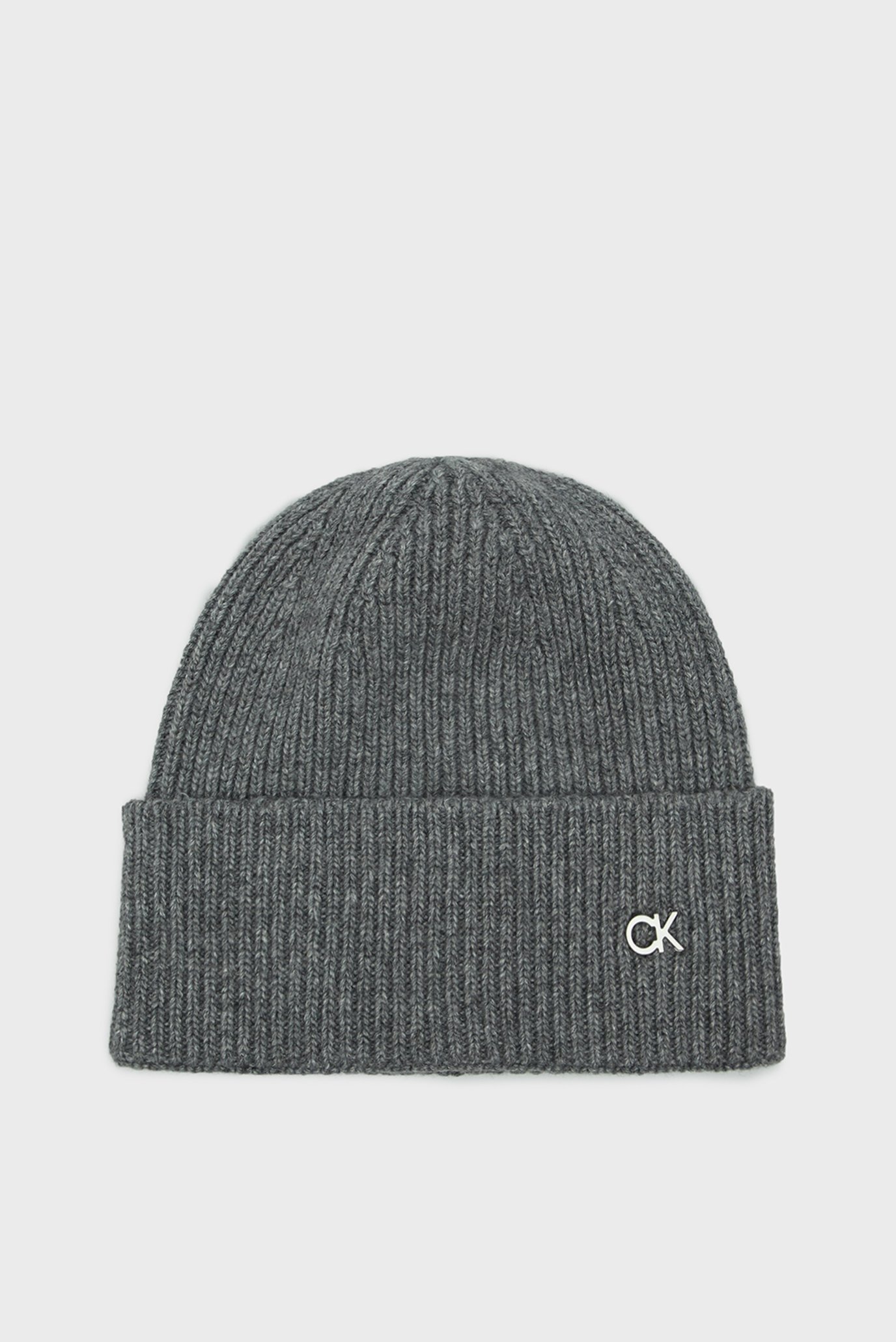 Женская серая шапка RE-LOCK BEANIE 1