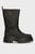 Женские черные кожаные сапоги FLATFORM RAINBOOT HIGH MG R