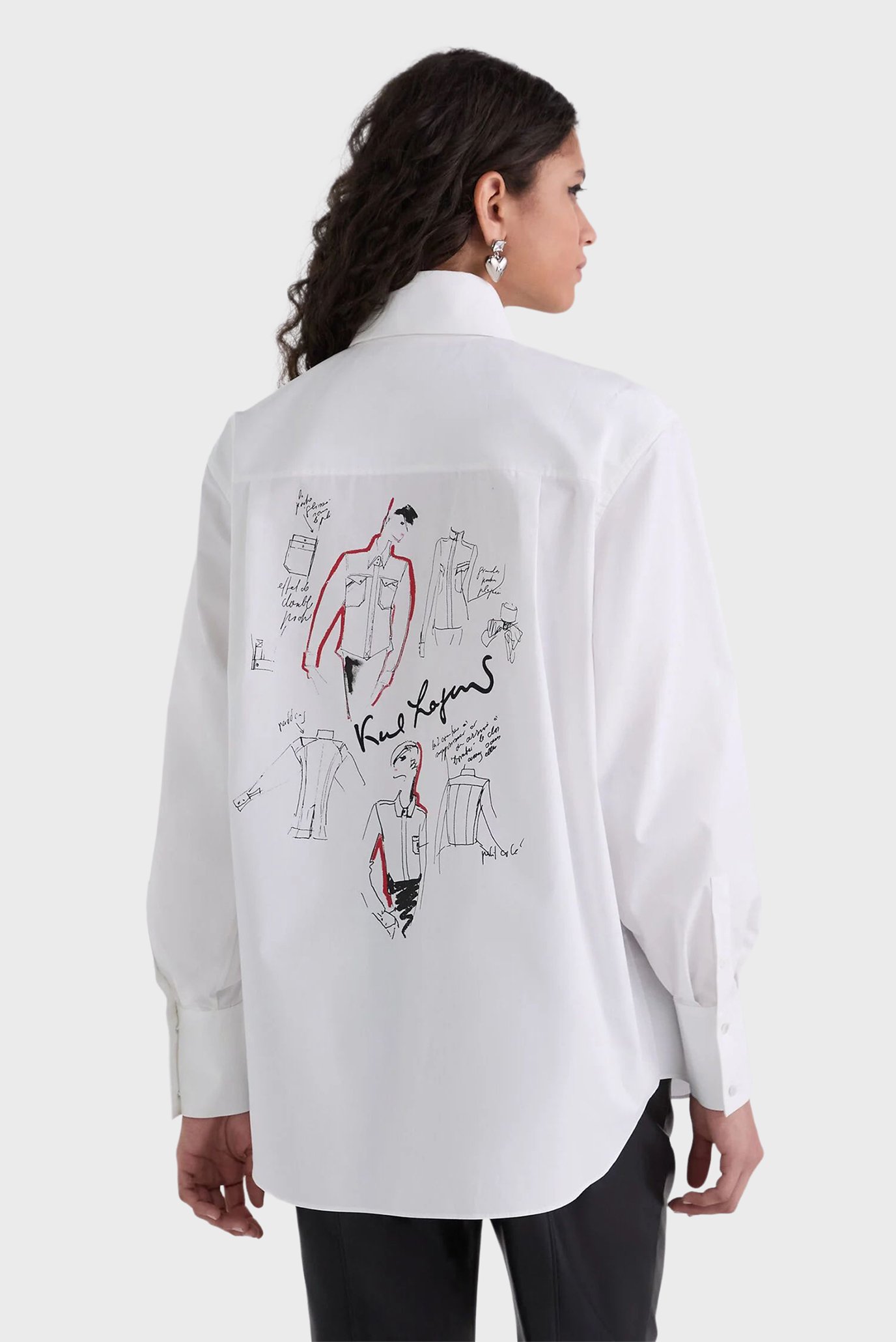 Женская белая рубашка KARL SERIES Белый 44 Karl Lagerfeld A3W11040 Женская белая рубашка KARL SERIES Белый 44 Karl Lagerfeld A3W11040