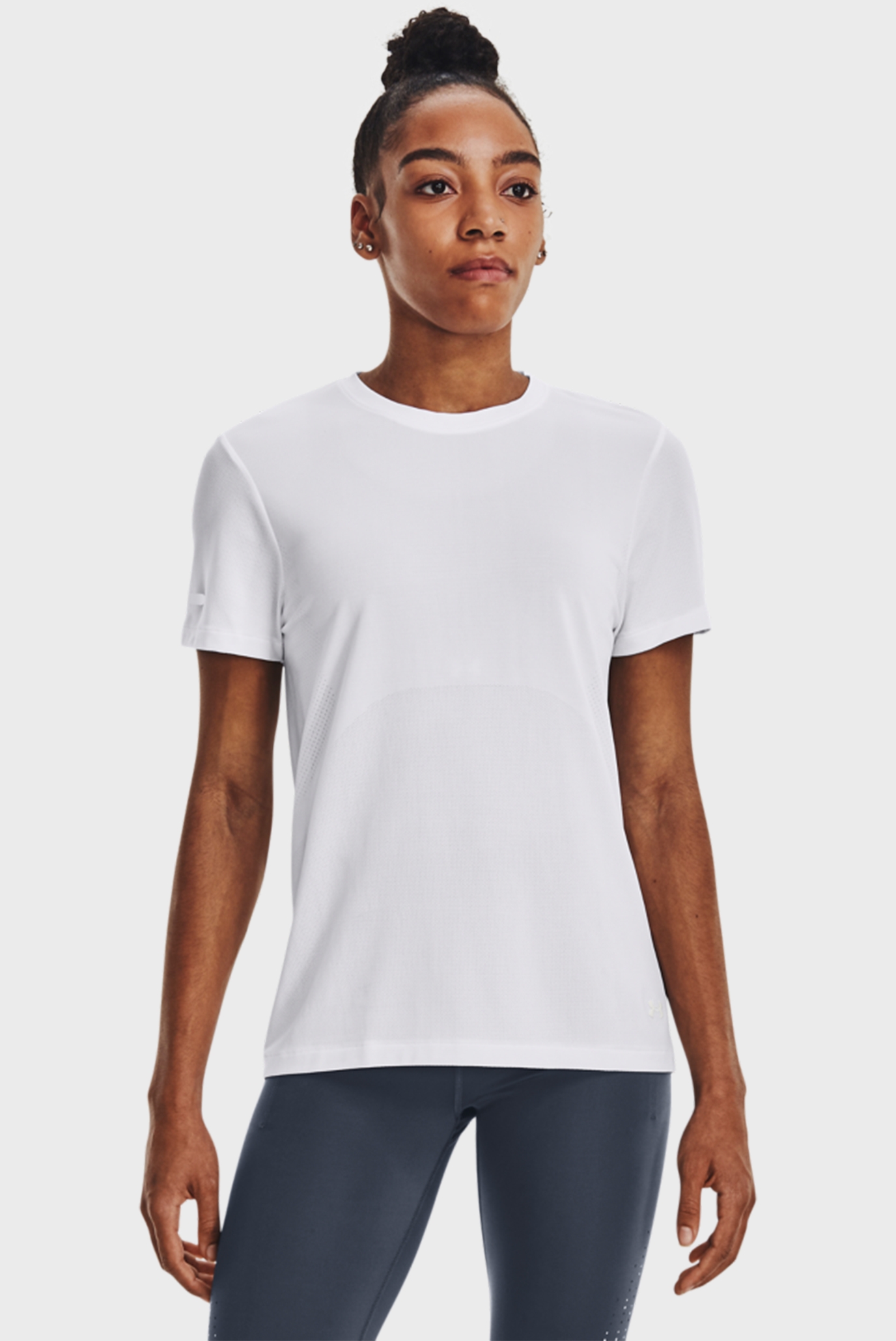 Жіноча біла футболка UA Seamless Stride SS 1