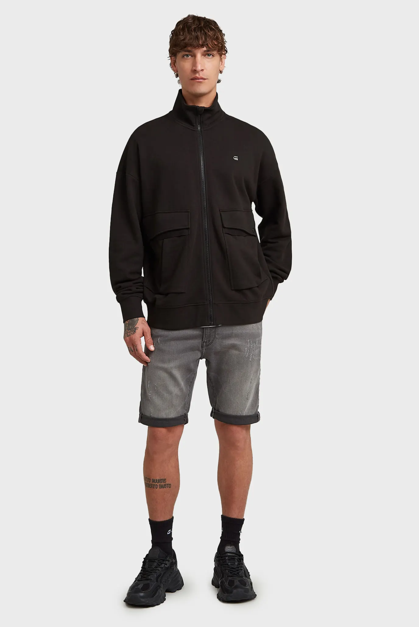 Мужская черная спортивная кофта Rovic 5