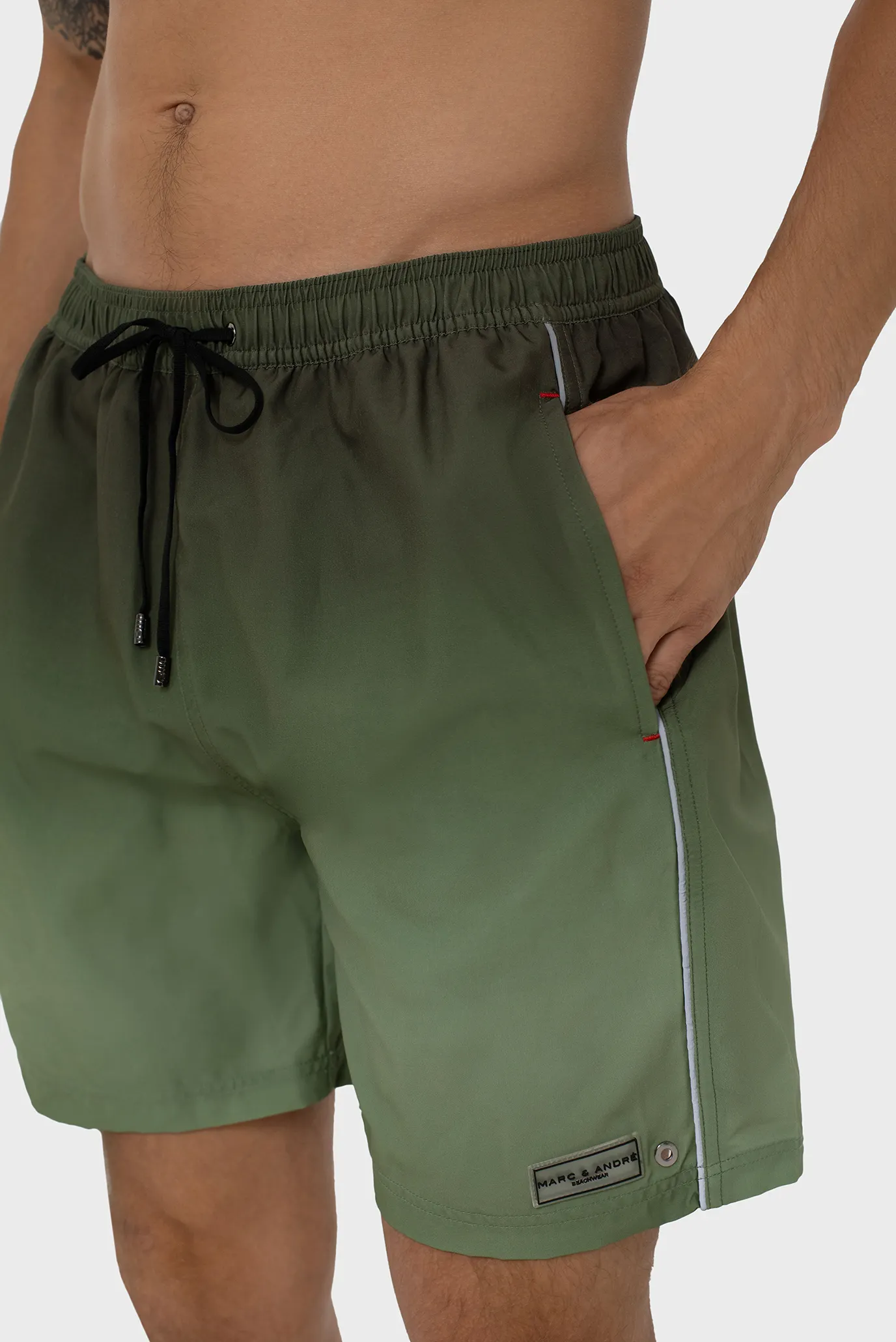 Мужские зеленые плавательные шорты 4